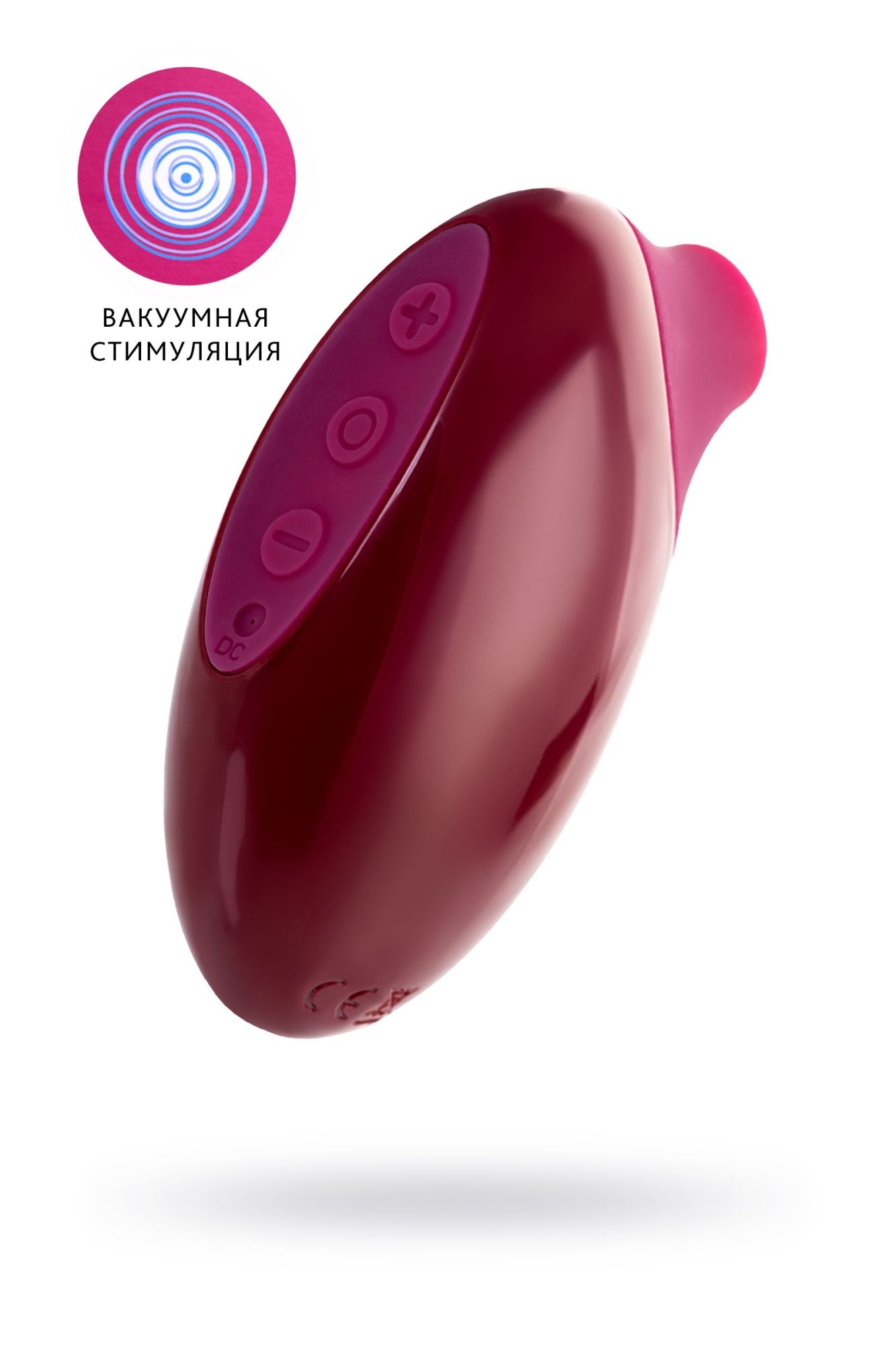вакуумный стимулятор клитора toyfa a-toys myrty, бордовый, 9,8 см в Новом Уренгое