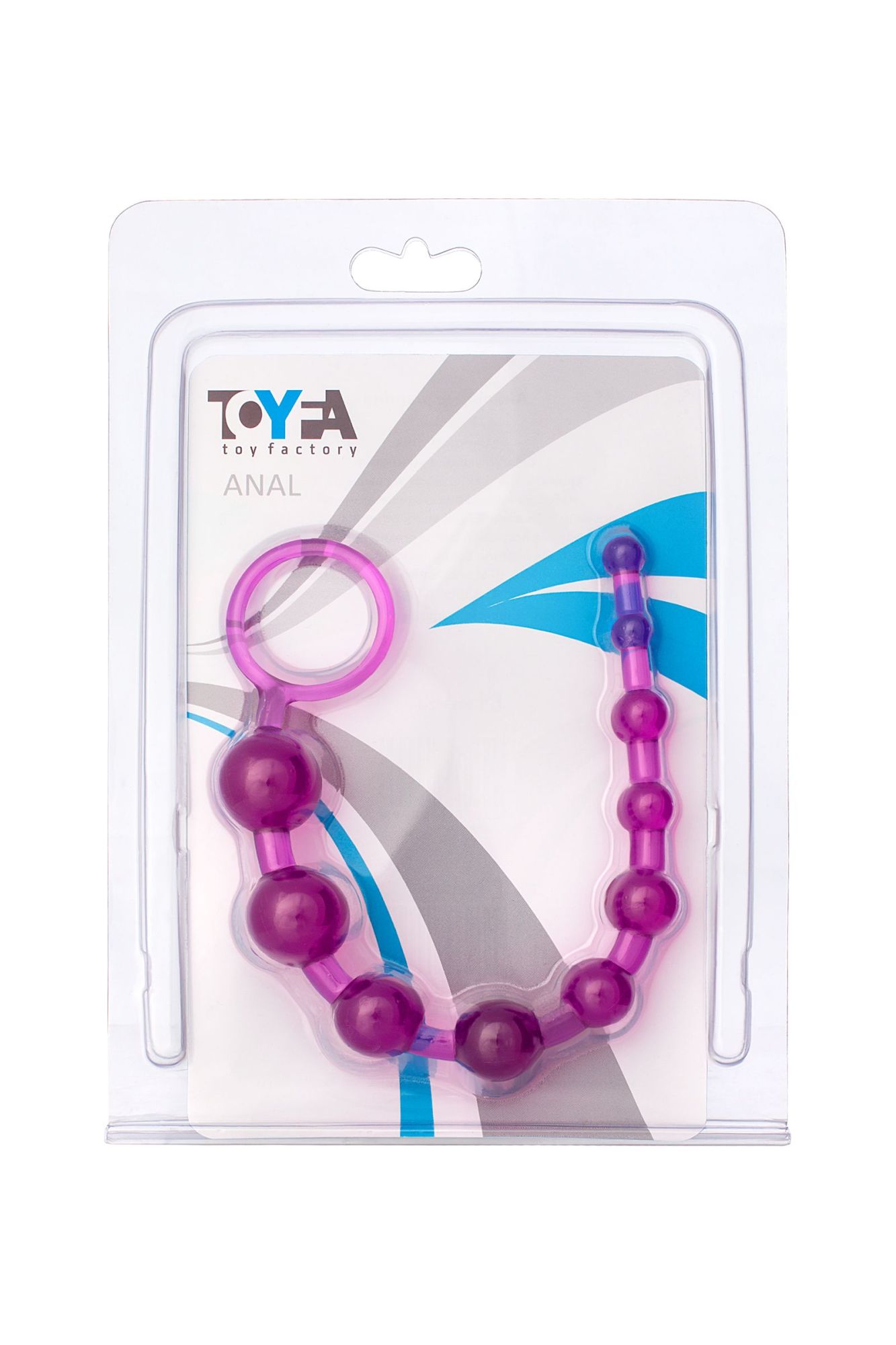 анальная цепочка toyfa, pvc, фиолетовый, 30 см в Новом Уренгое