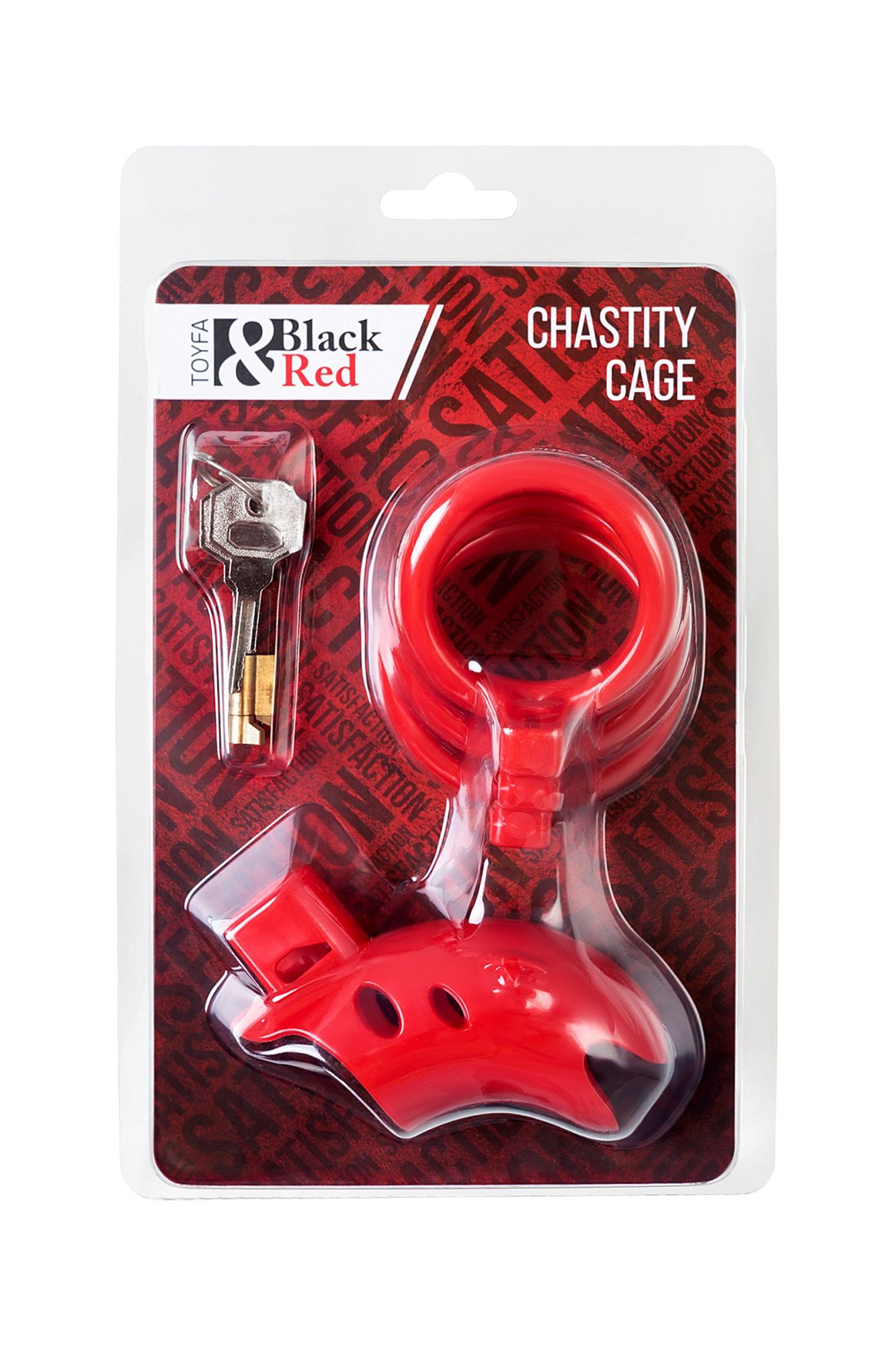 пояс верности мужской black&red by toyfa, abs пластик, красный, 10 см в Новом Уренгое
