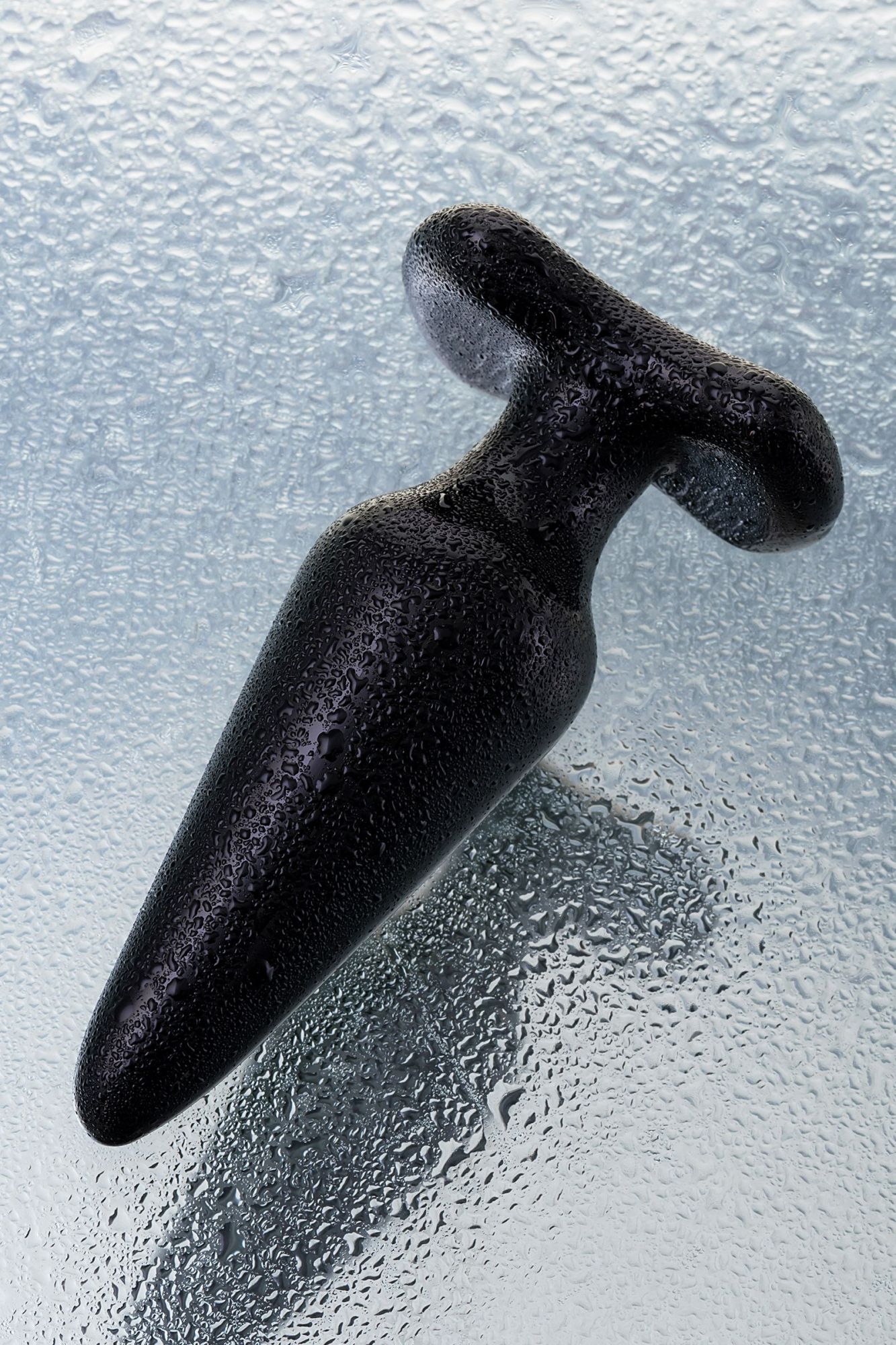 анальная втулка sexus glass, стекло, черная, 11 см, ø 4 см в Новом Уренгое