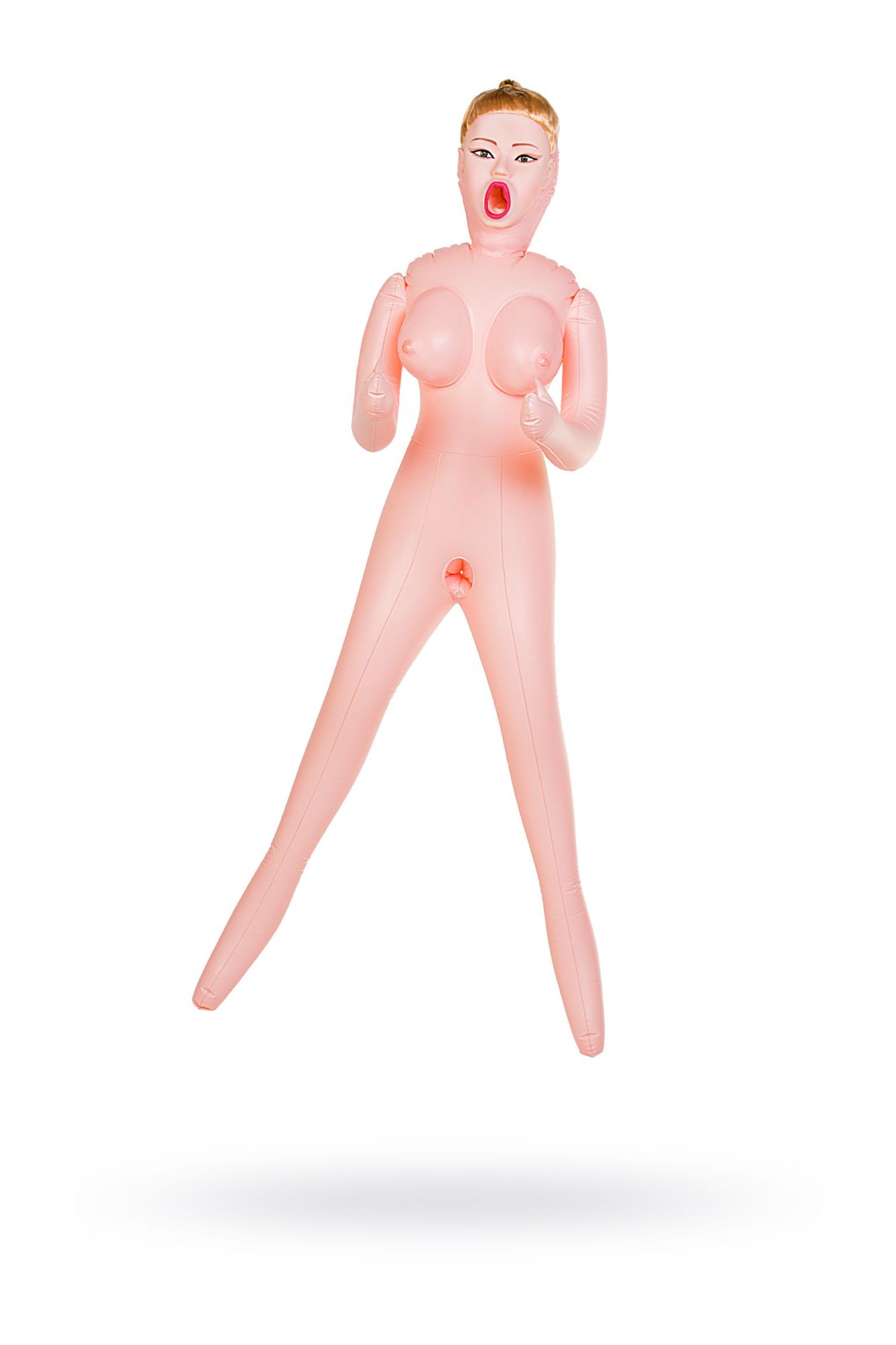 кукла надувная dolls-x by toyfa hannah, блондинка, с тремя отверстиями, кибер вставка: вагина в Новом Уренгое