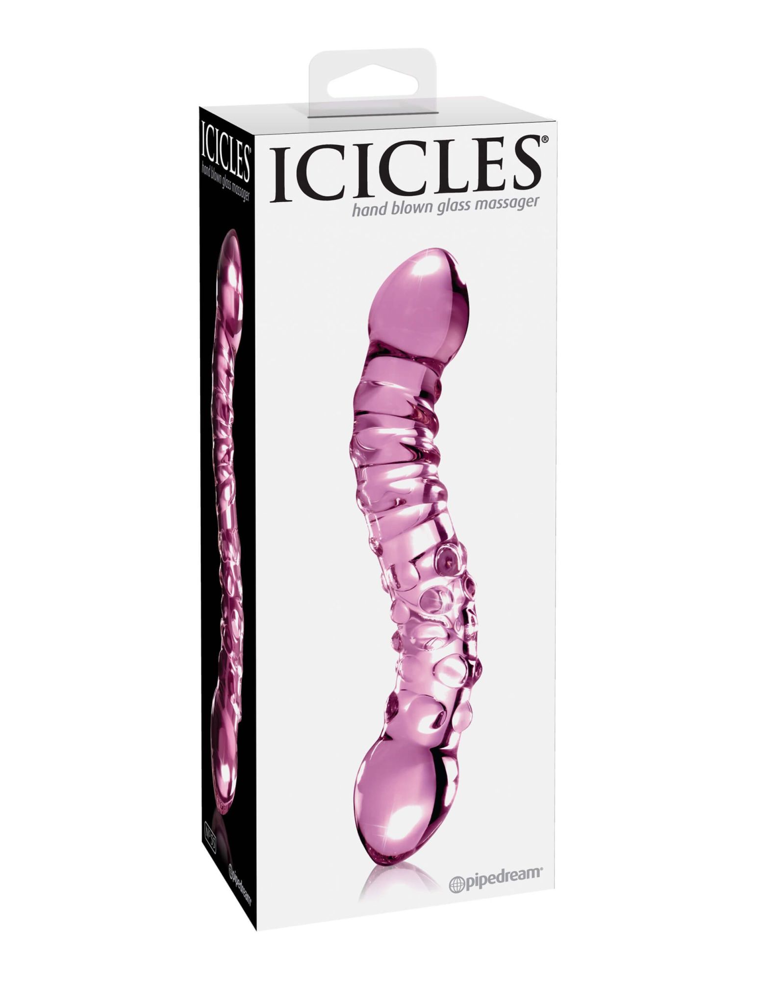 стимулятор стеклянный pipedream icicles no 55, розовый в Новом Уренгое