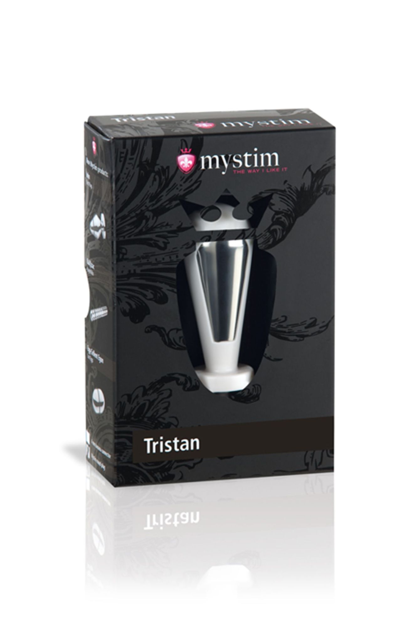 анальная пробка mystim tristan, электростимуляция, пластик, белый, 7,5 см, ø 3 см в Новом Уренгое