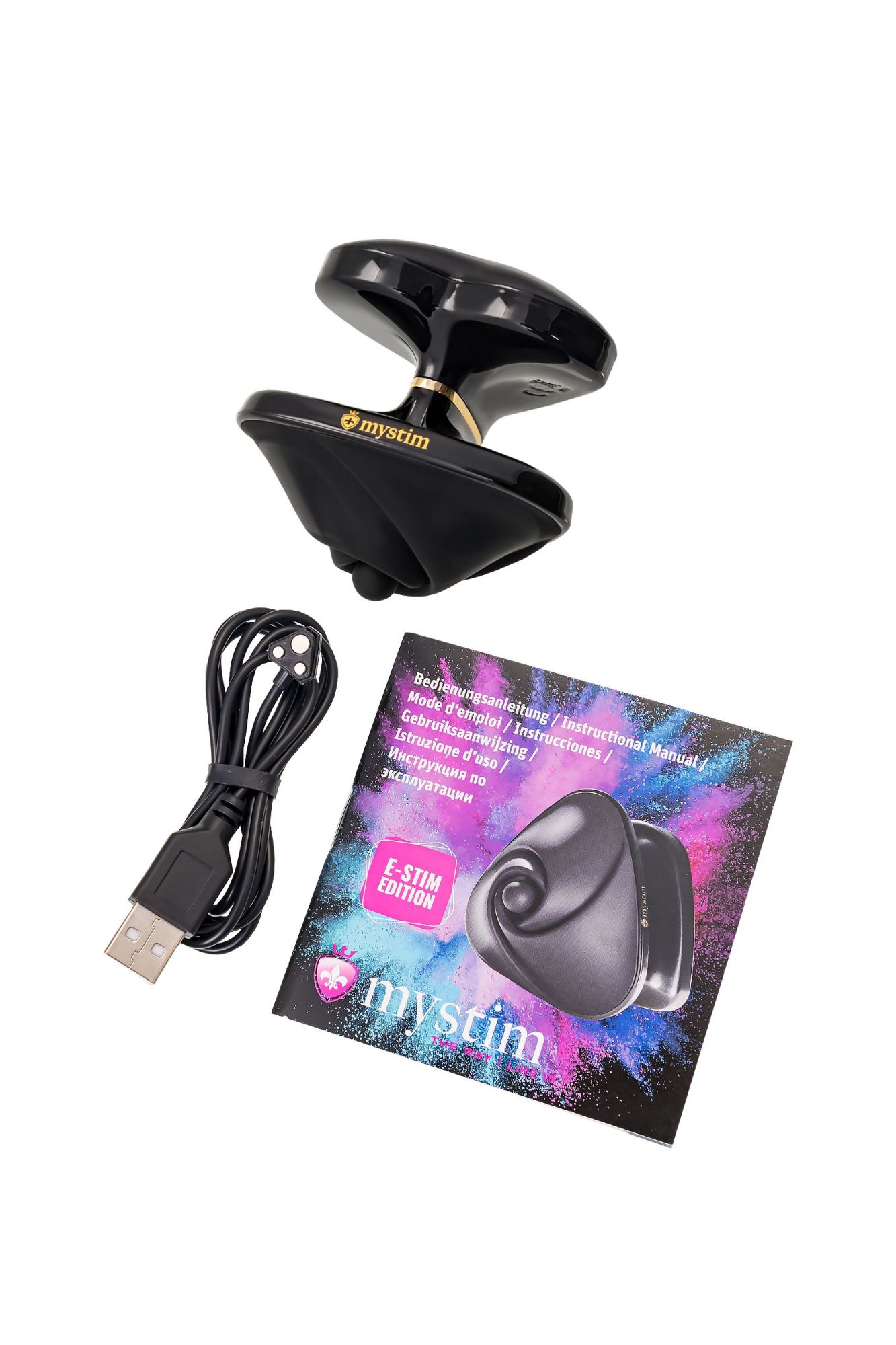 вибратор mystim heart ́s desire с электростимуляцией, силикон, черный, 6,7 см в Новом Уренгое