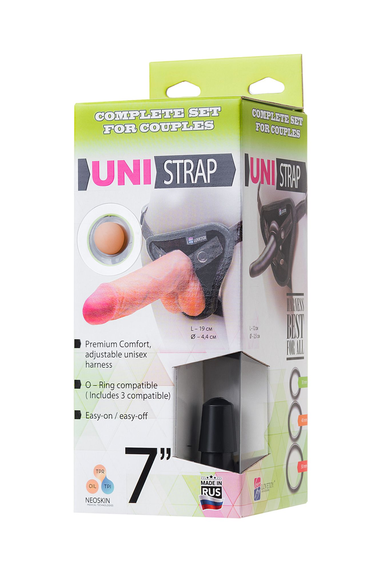страпон на креплении lovetoy uni strap 7" harness best of all, телесный в Новом Уренгое
