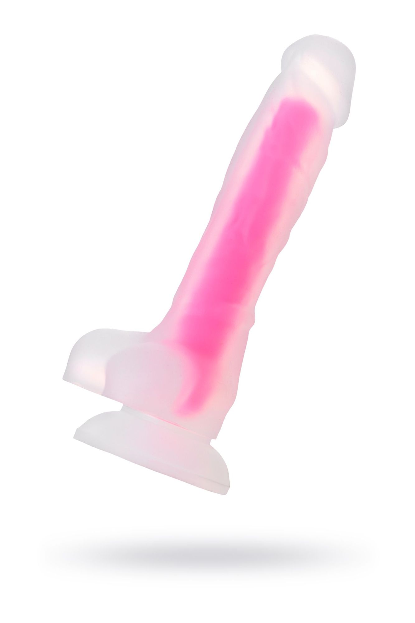 фаллоимитатор, светящийся в темноте, beyond by toyfa, tony glow, силикон, прозрачный, 20 см в Новом Уренгое