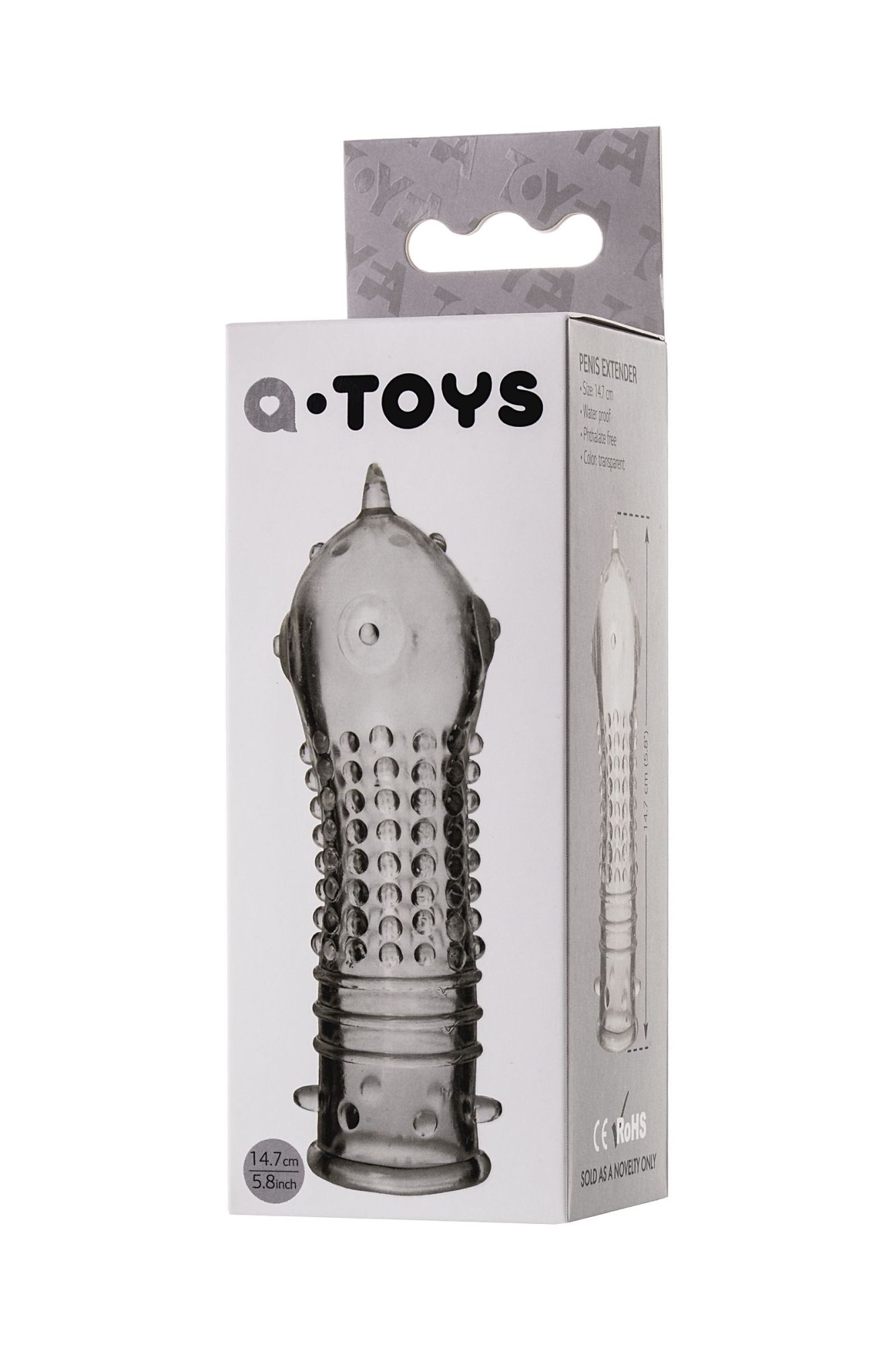 насадка на пенис toyfa a-toys, tpr, прозрачный, 14,7 см в Новом Уренгое