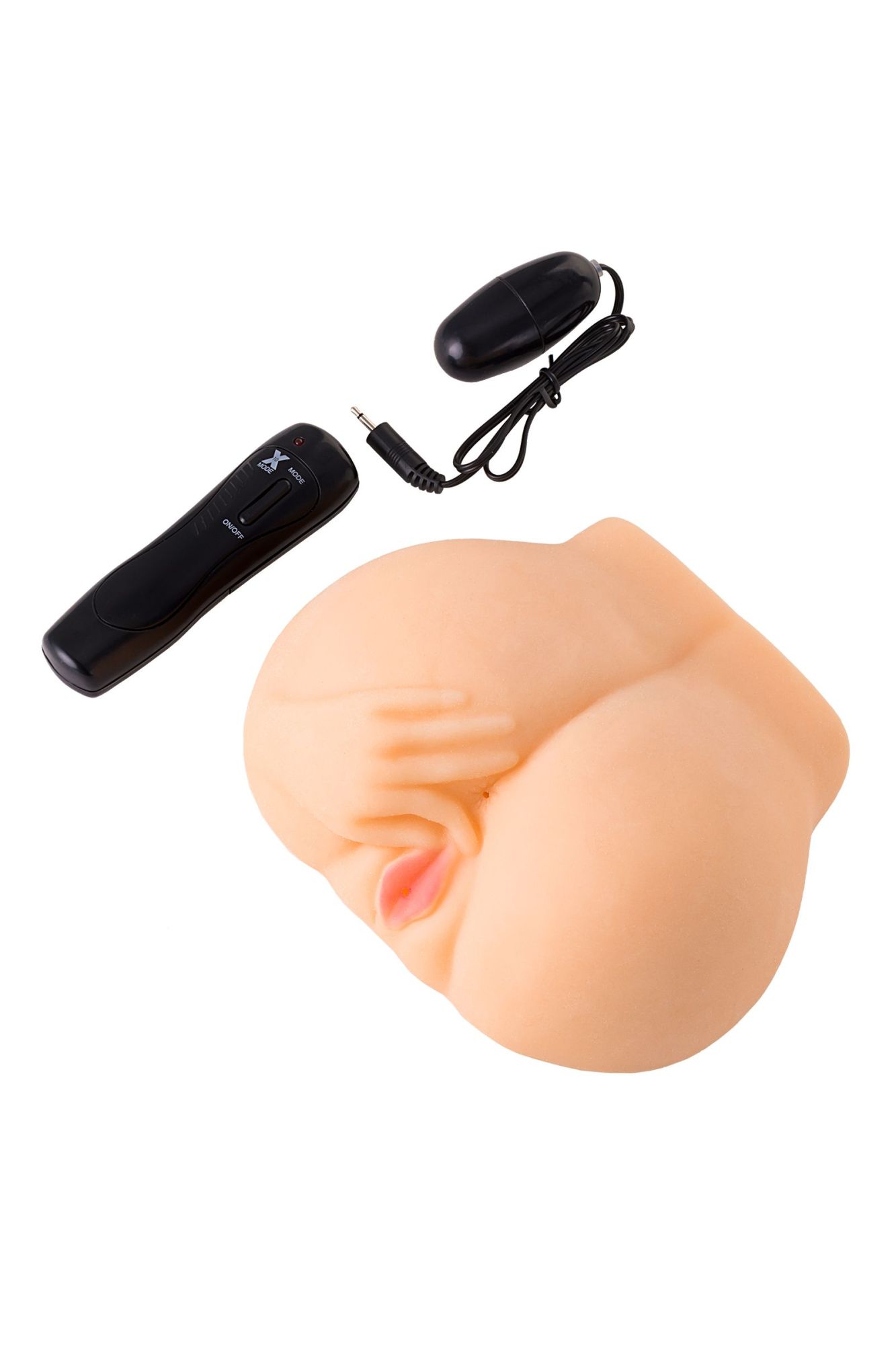 мастурбатор реалистичный toyfa juicy pussy chantal с вибрацией, вагина и анус, tpr, телесный, 14,5 с в Новом Уренгое