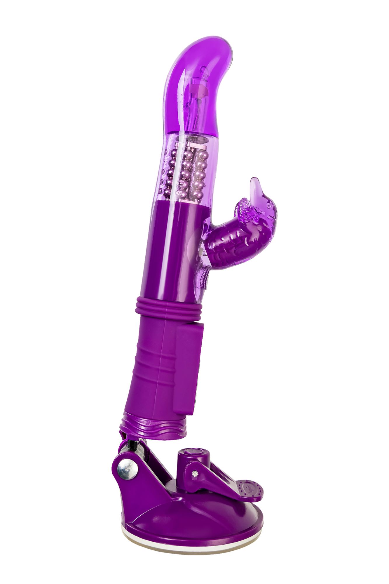 вибратор с клиторальным стимулятором toyfa a-toys, tpr, фиолетовый, 22,5 см в Новом Уренгое