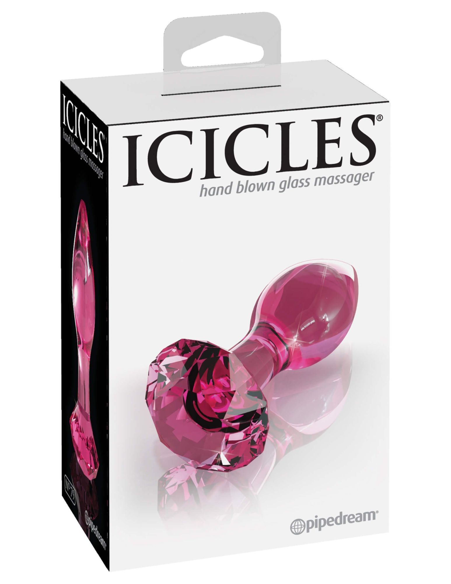 анальная пробка стеклянная pipedream icicles no 79, розовая в Новом Уренгое