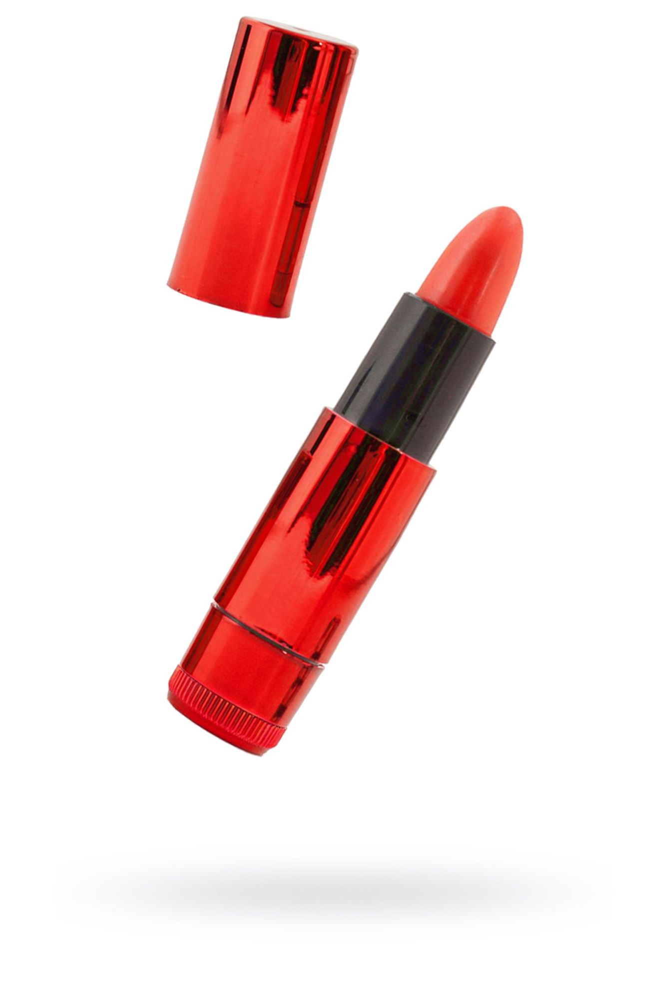вибромассажер black&red by toyfa «помада», силикон, красный, 9 см в Новом Уренгое
