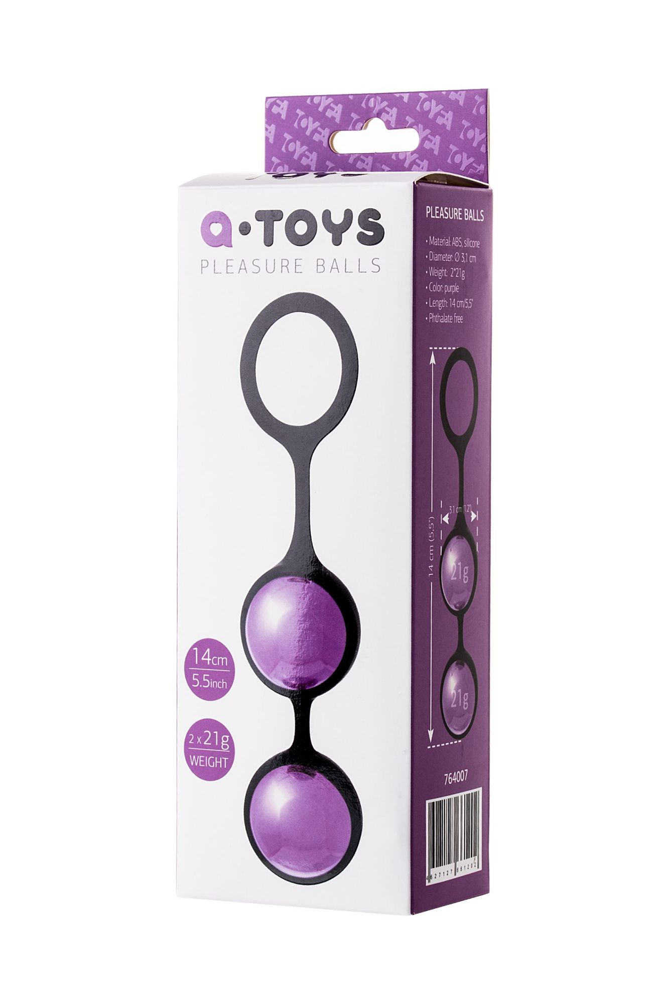 вагинальные шарики toyfa a-toys raspy, abs пластик, фиолетовый, 14 см в Новом Уренгое