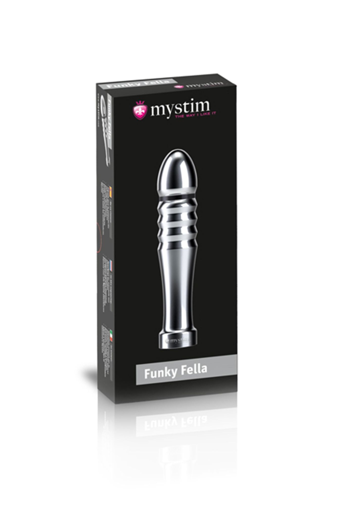 фаллоимитатор mystim funky fella, электростимуляция, хирургическая сталь, серебряный, 13 см в Новом Уренгое