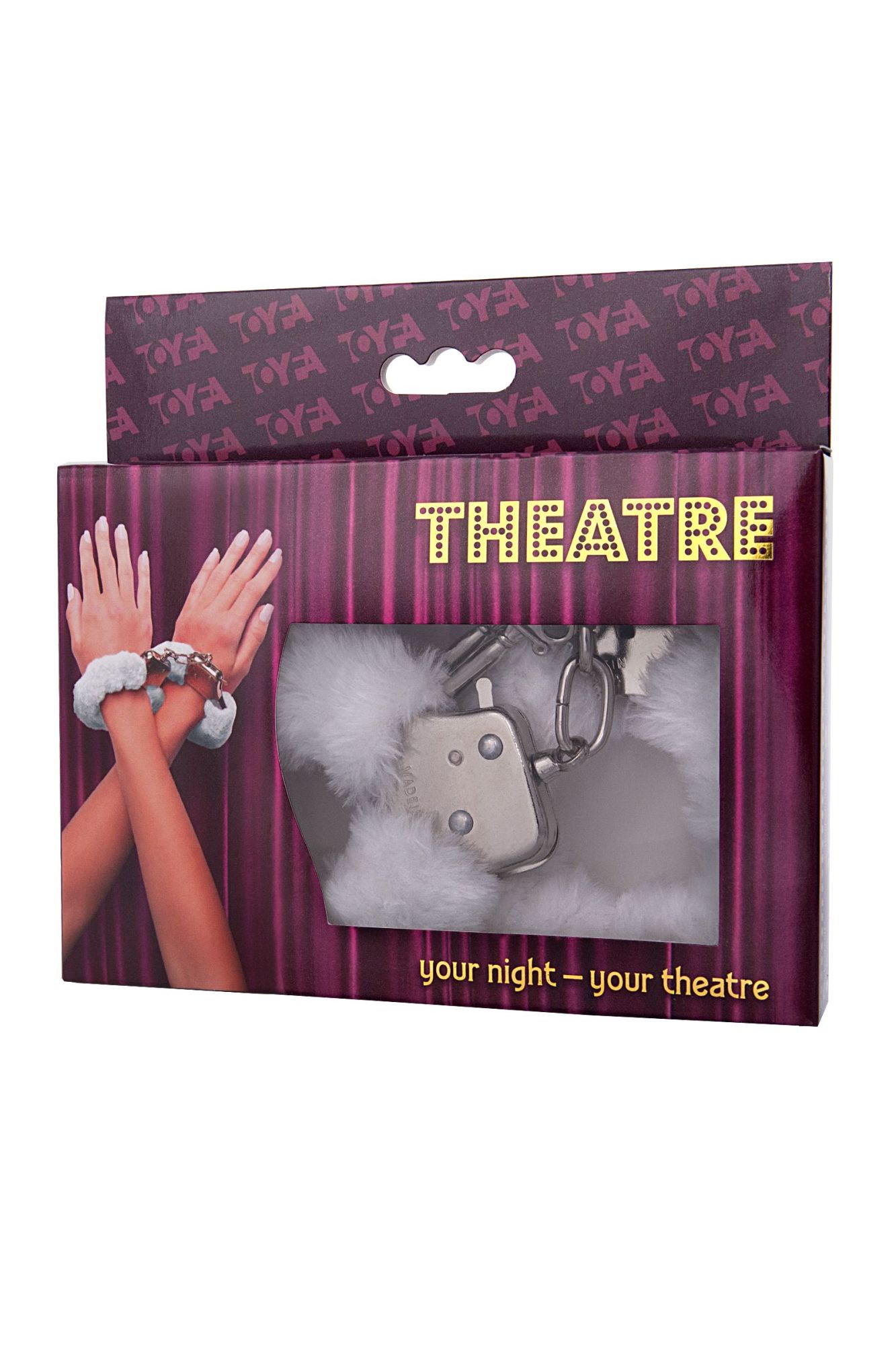 наручники toyfa theatre, меховые, белые, 28 см в Новом Уренгое