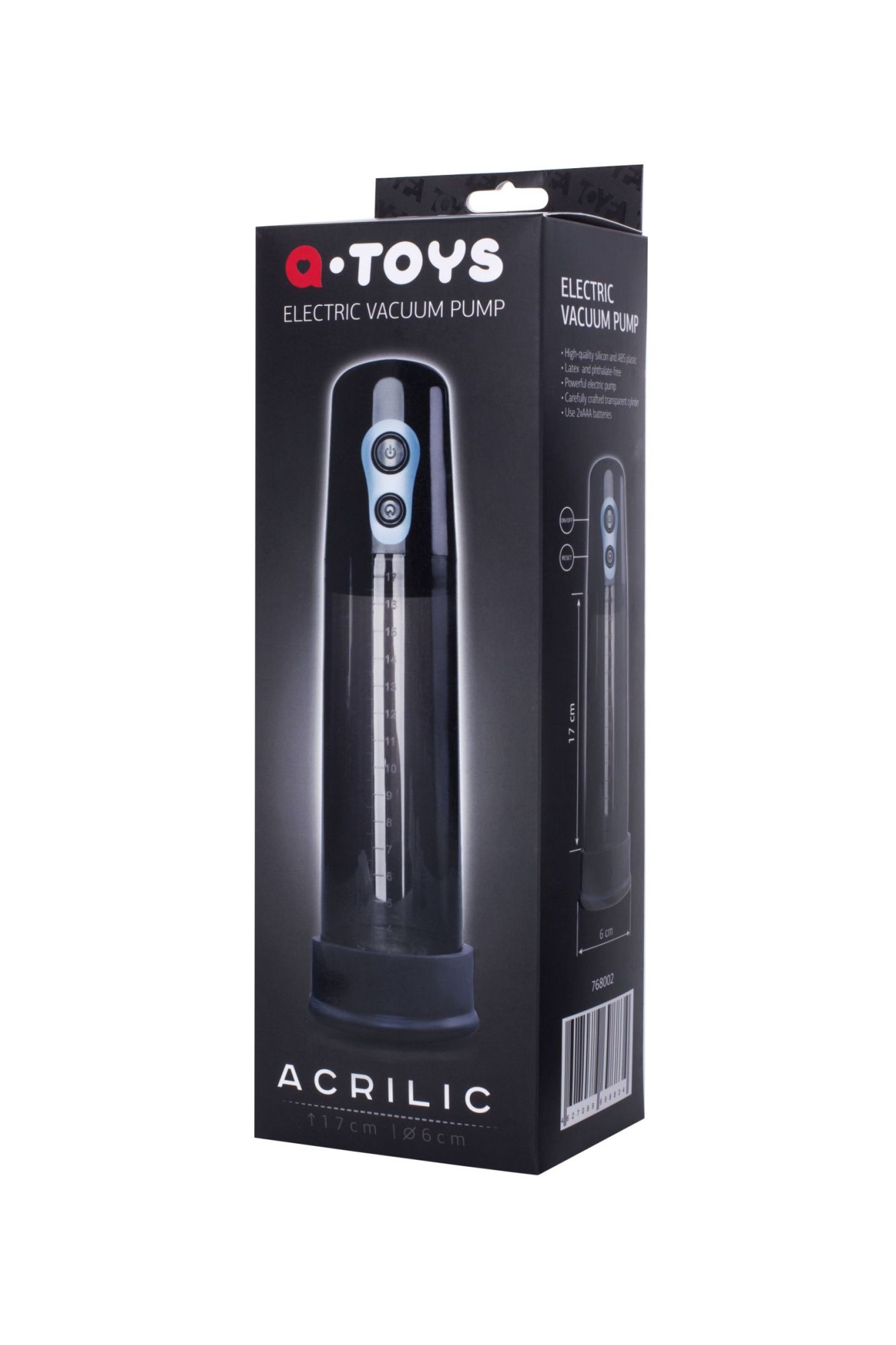 помпа для пениса toyfa  a-toys acrilic, силикон, чёрный, 26 см в Новом Уренгое