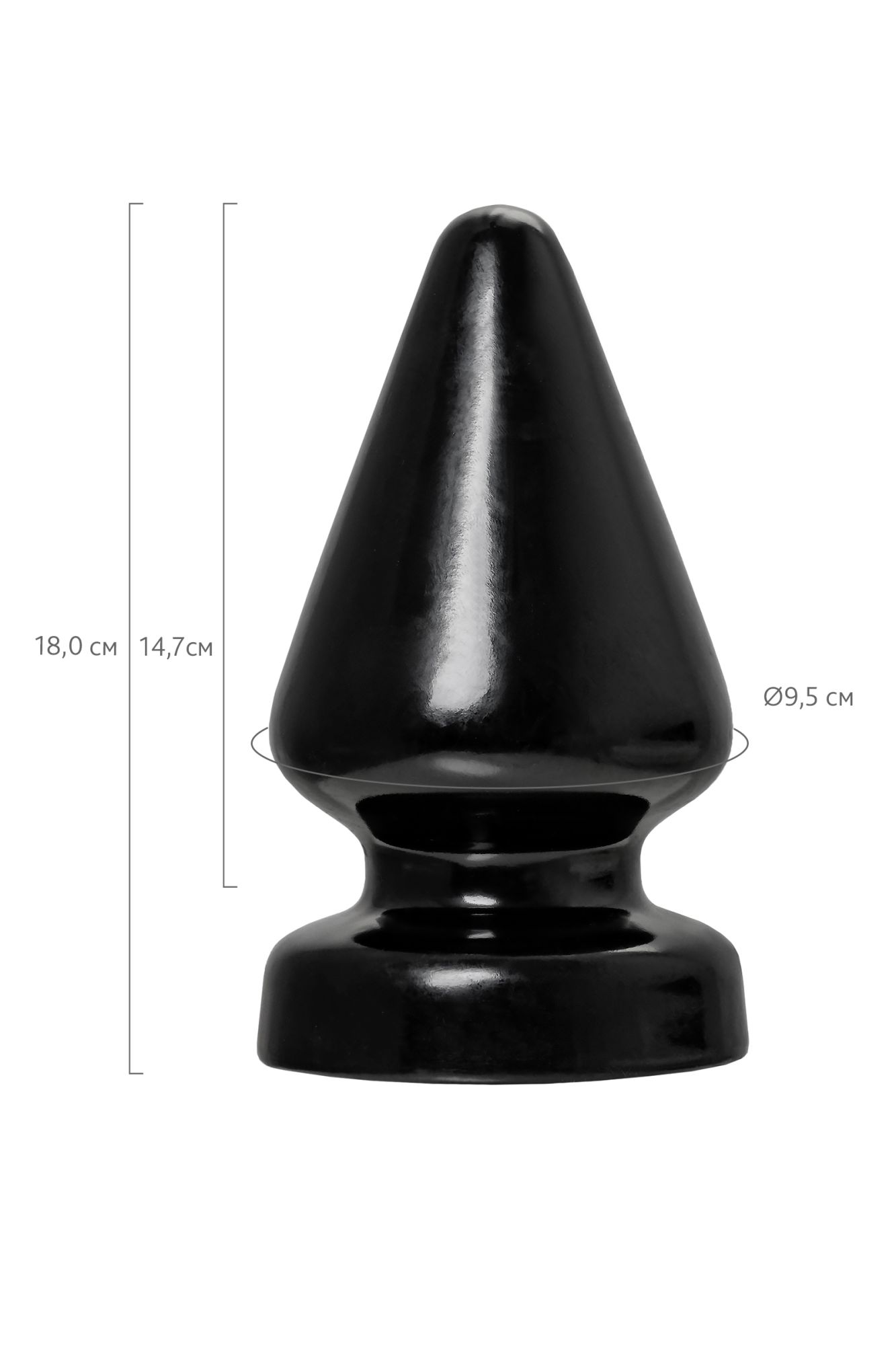 анальная втулка toyfa popo pleasure draco α, pvc, черная, 18 см, ø 9,5 см в Новом Уренгое