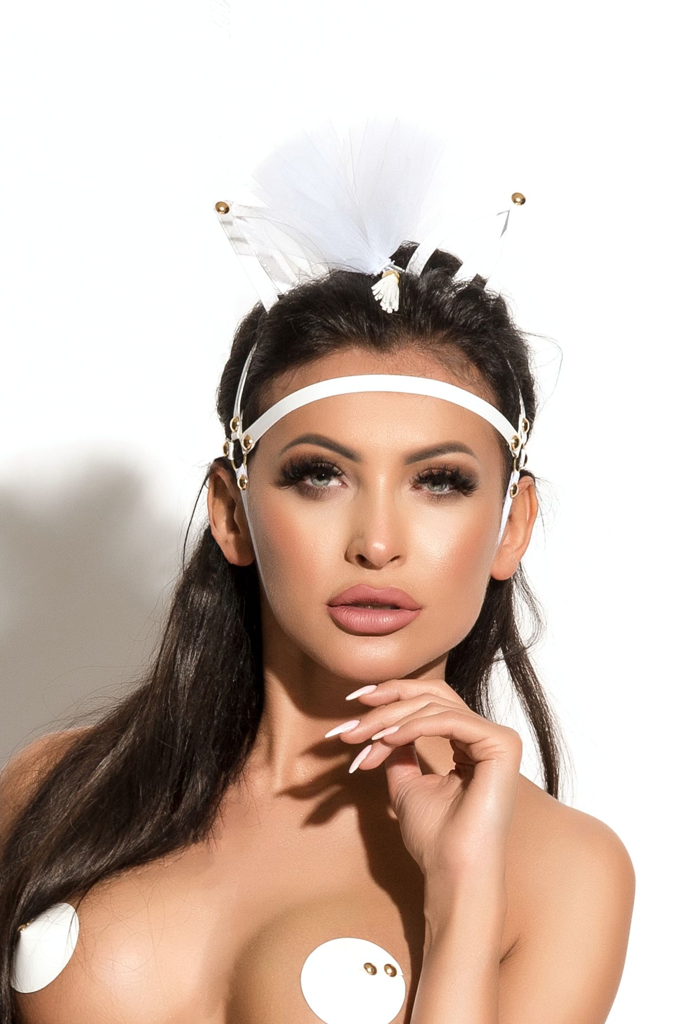 маска с ушками me seduce queen of hearts allure, белая, os в Новом Уренгое