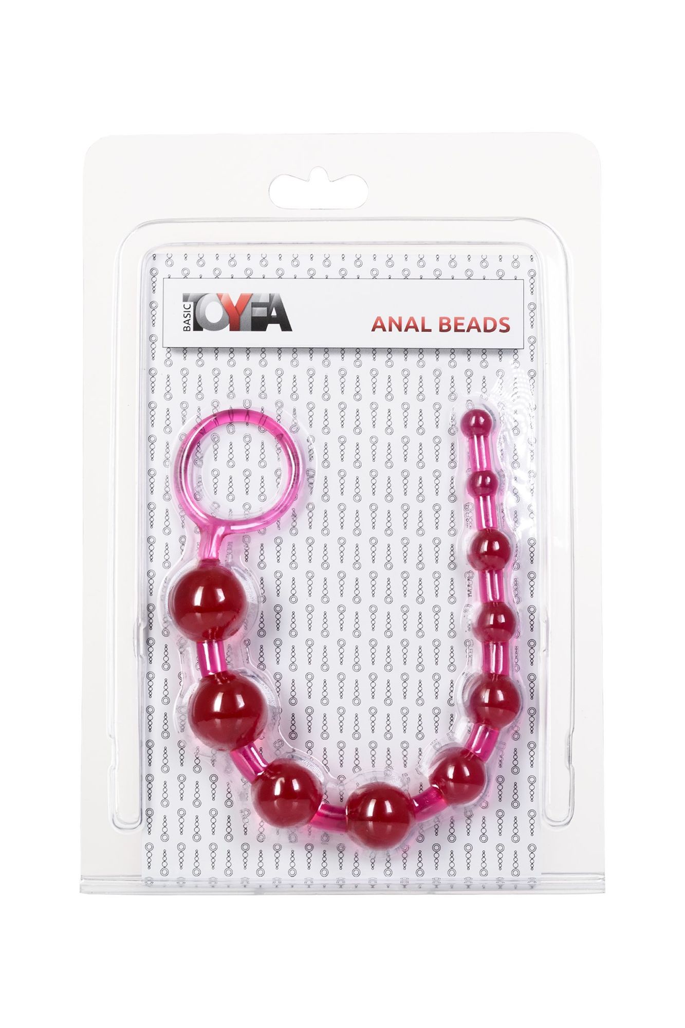 анальная цепочка toyfa, pvc, розовый, 30 см в Новом Уренгое