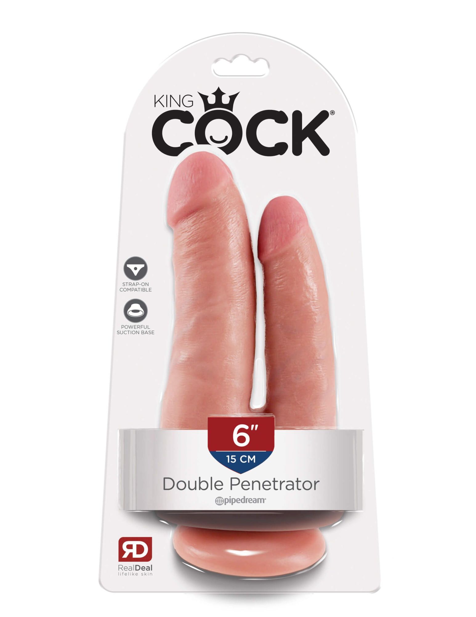 фаллоимитатор двойной pipedream king cock double penetrator, телесный в Новом Уренгое