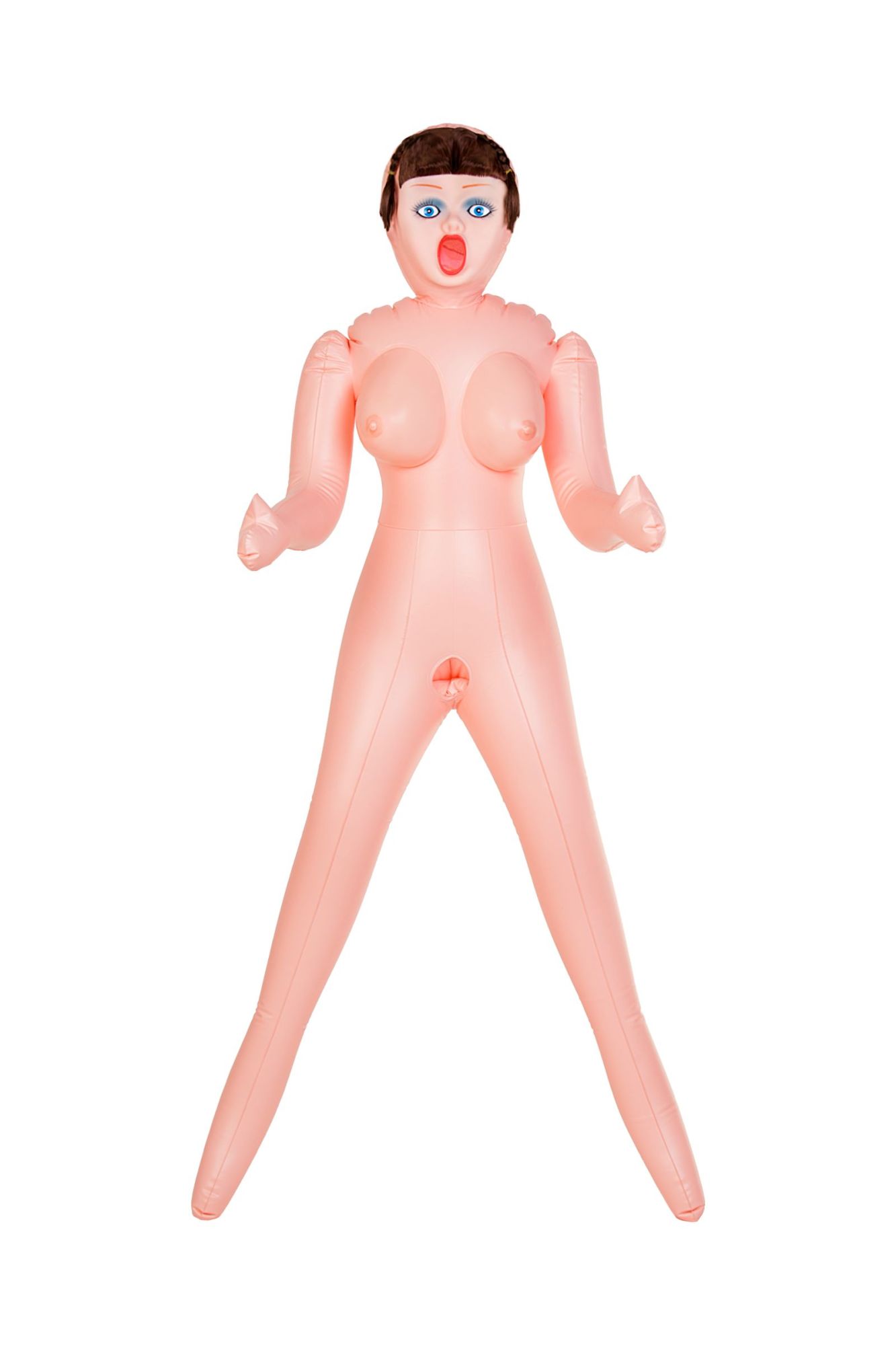 кукла надувная dolls-x by toyfa grace, шатенка, с тремя отверситями, кибер вставка: вагина-анус в Новом Уренгое