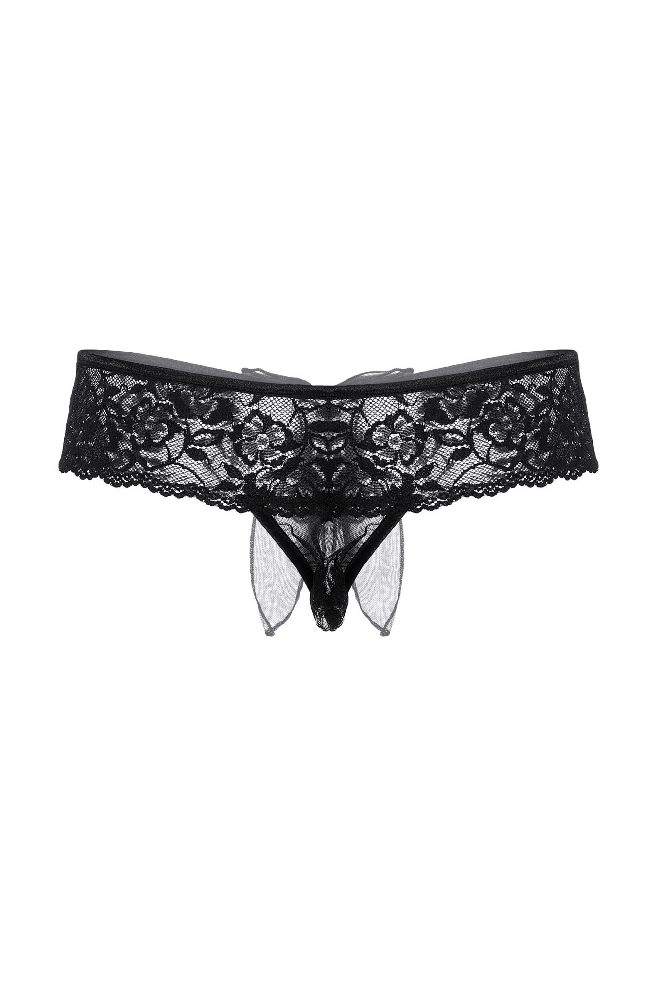 Эротическое шортики с бантиком открытые кружевные softline collection, черный, m/l в Новом Уренгое