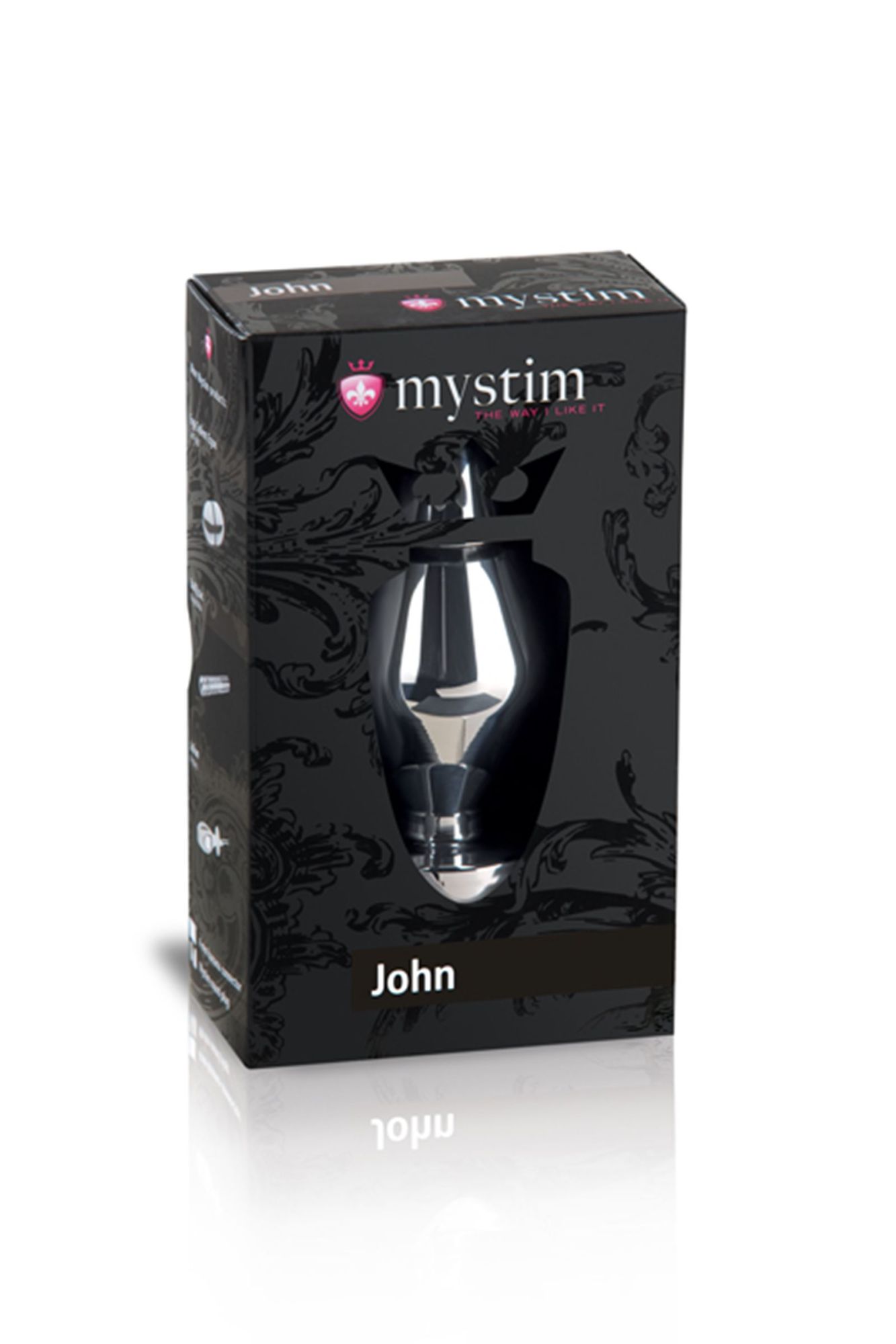 анальная пробка mystim john l, электростимуляция, хирургическая сталь, серебряная, 10,5 см, ø 5 см в Новом Уренгое