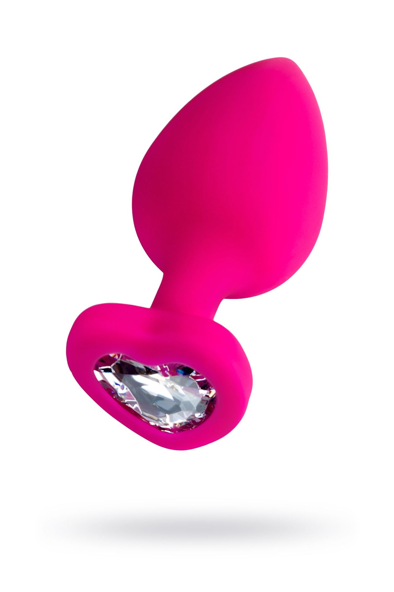 анальная втулка todo by toyfa diamond heart, силикон, розовая, 9,5 см, ø 4 см в Новом Уренгое