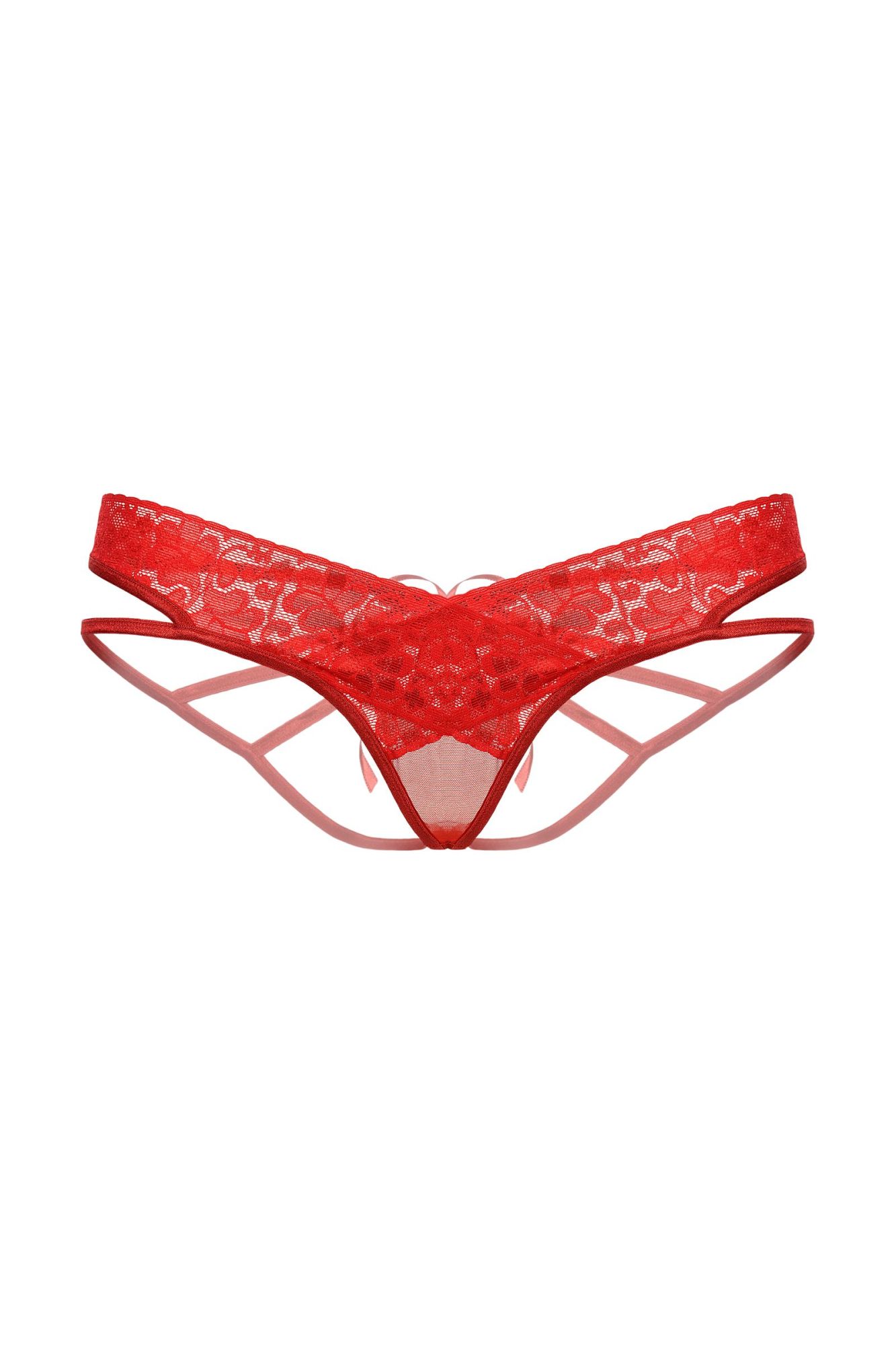 Эротическое стринги с двойным доступом softline collection, красный, m/l в Новом Уренгое