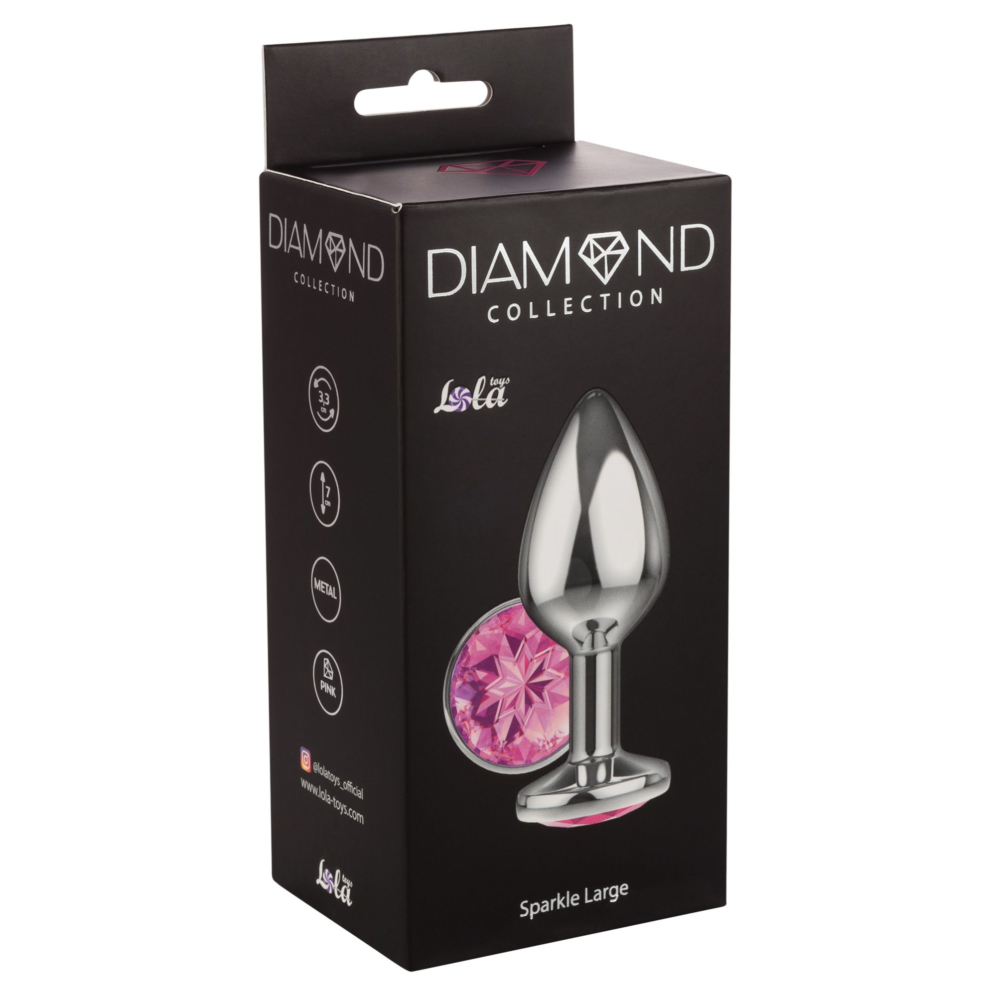 анальная пробка diamond pink sparkle large 4010-03lola в Новом Уренгое