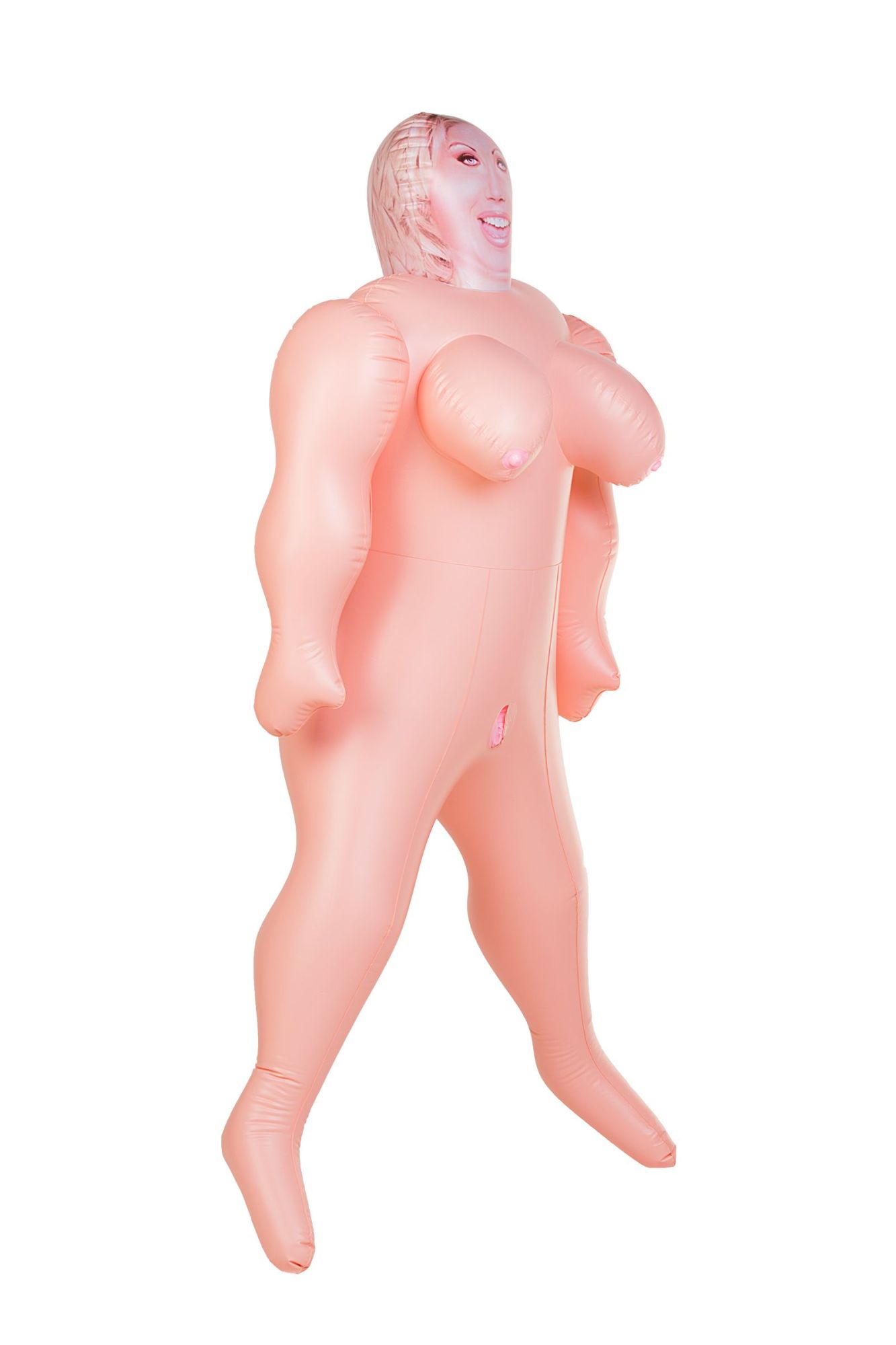кукла надувная dolls-x by toyfa isabella, толстушка, с двумя отверстиями, блондинка, 160 см в Новом Уренгое
