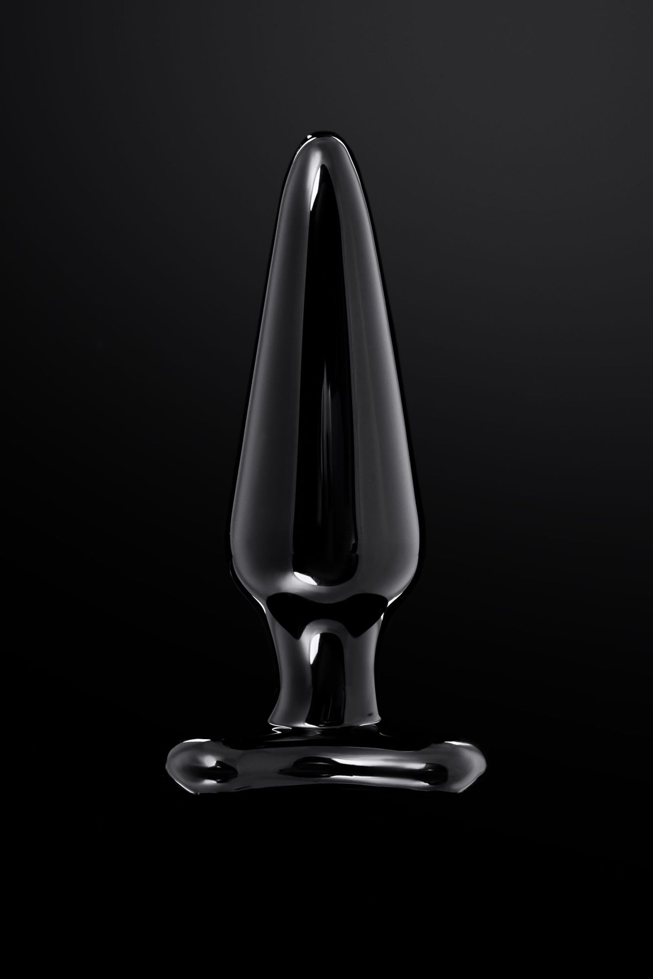 анальная втулка sexus glass, стекло, черная, 11 см, ø 4 см в Новом Уренгое