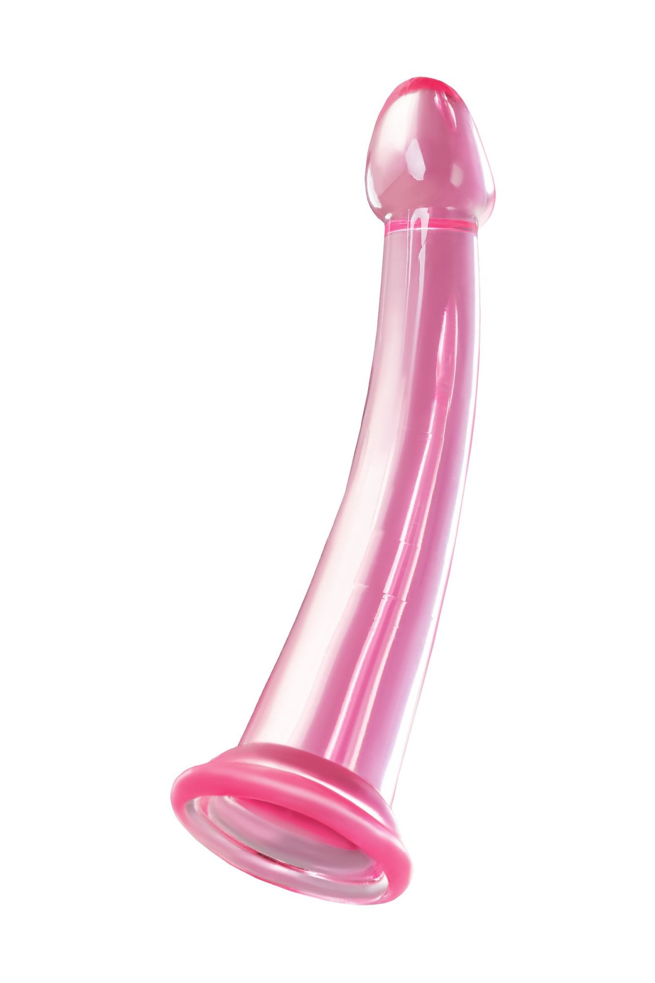 нереалистичный фаллоимитатор jelly dildo l toyfa basic, tpe, розовый, 20 см в Новом Уренгое