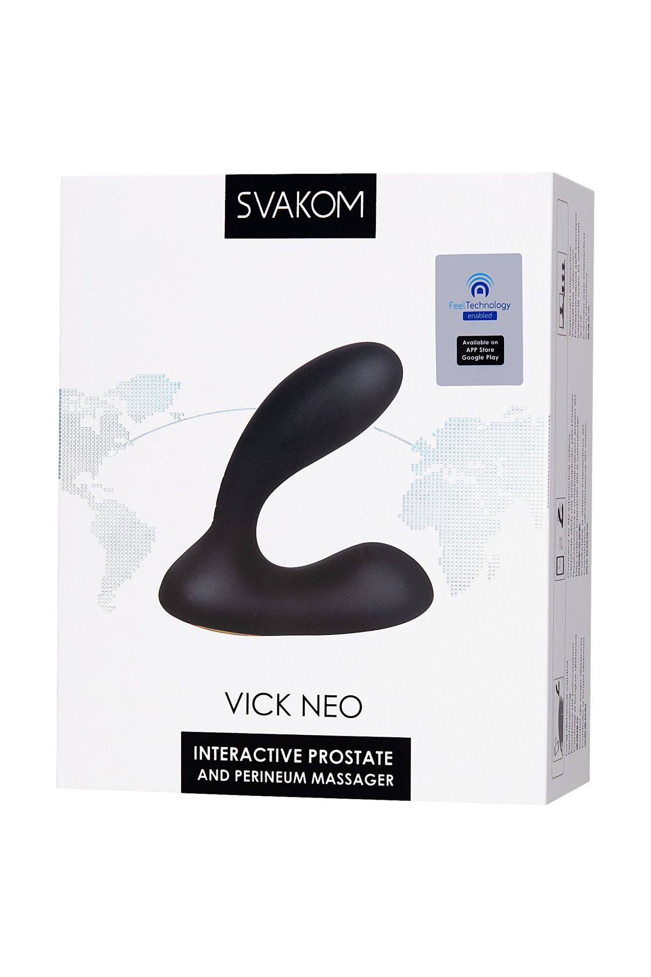 стимулятор простаты svakom vick neo, силикон, чёрный, 10 см в Новом Уренгое