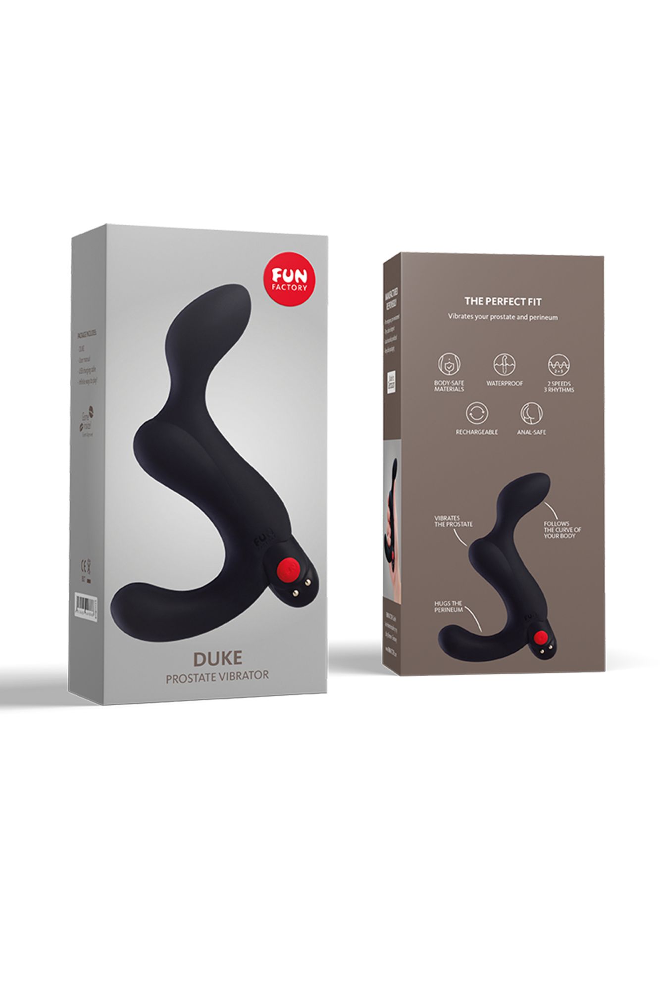 стимулятор простаты fun factory duke, силикон, черный, 12 см в Новом Уренгое
