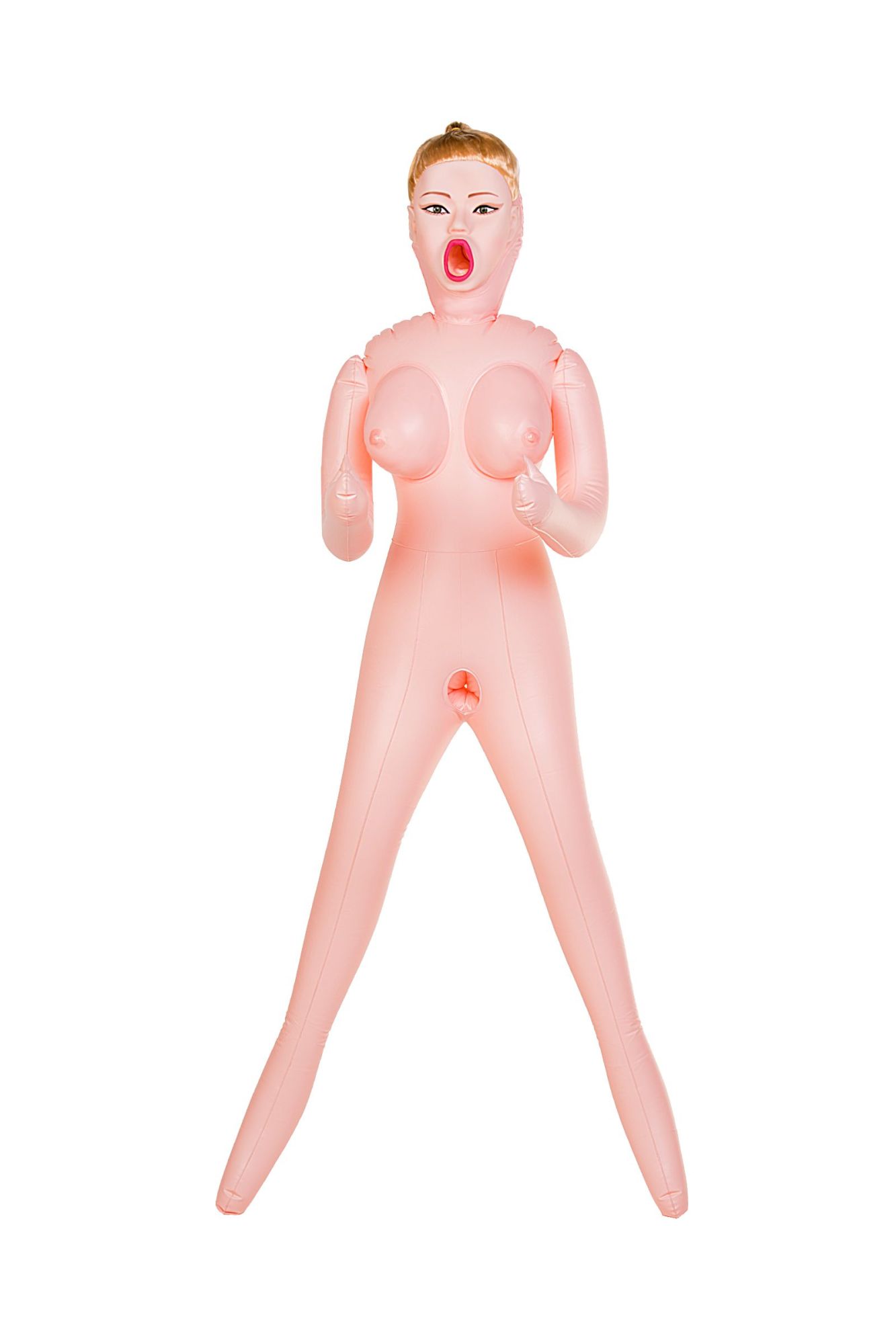 кукла надувная dolls-x by toyfa hannah, блондинка, с тремя отверстиями, кибер вставка: вагина в Новом Уренгое