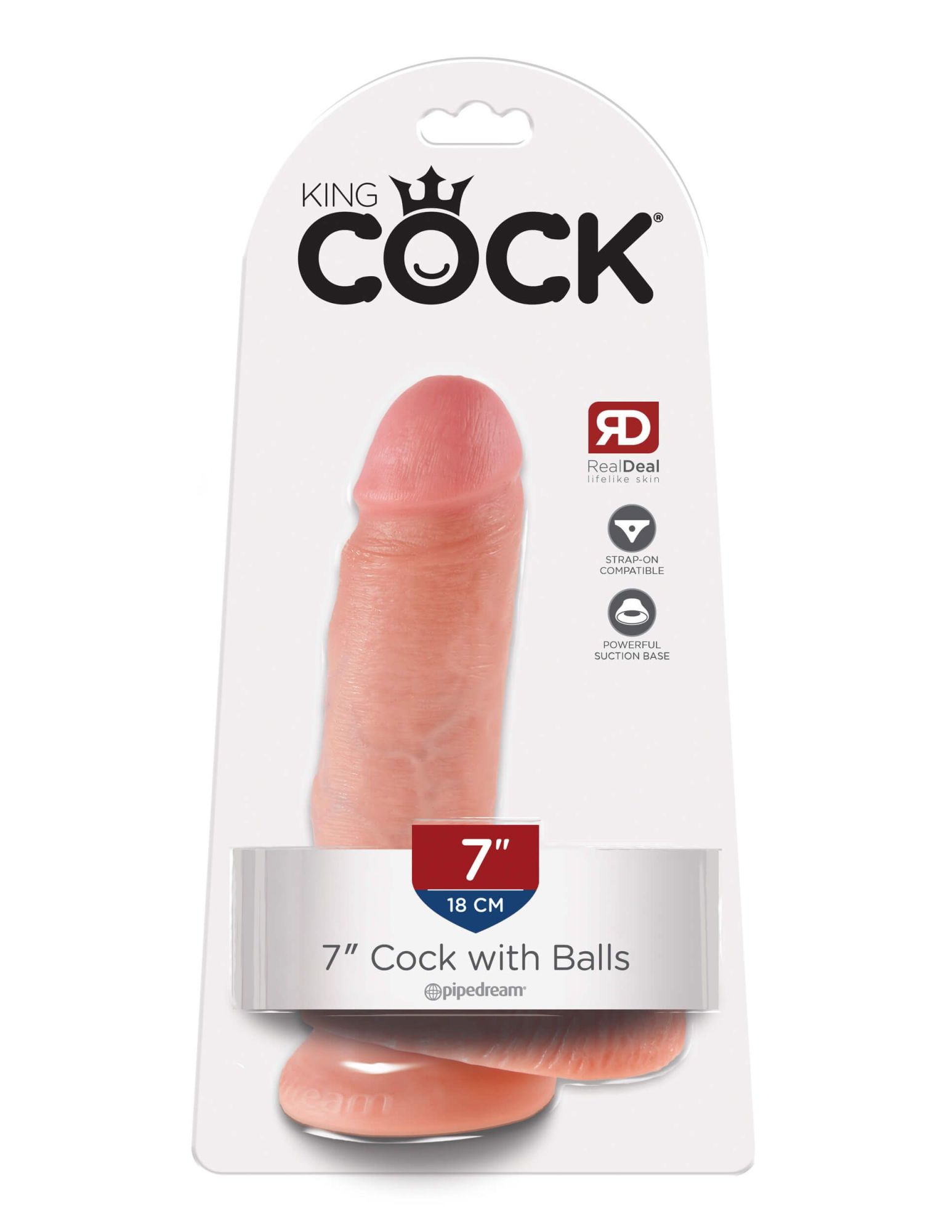фаллоимитатор king cock 7 inch cock with balls, телесный в Новом Уренгое