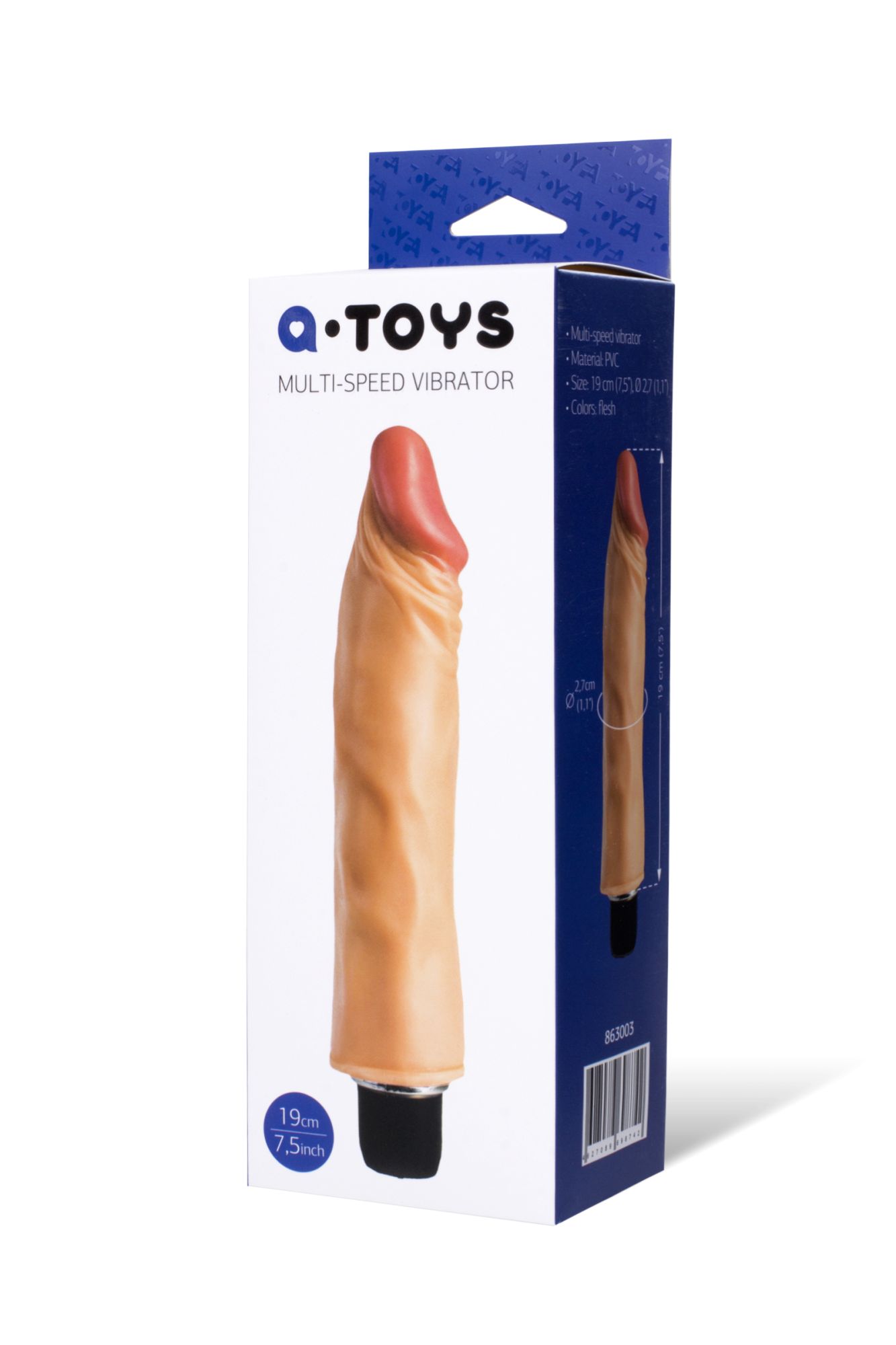 реалистичный вибратор toyfa  a-toys, pvc, телесный, 21 см в Новом Уренгое