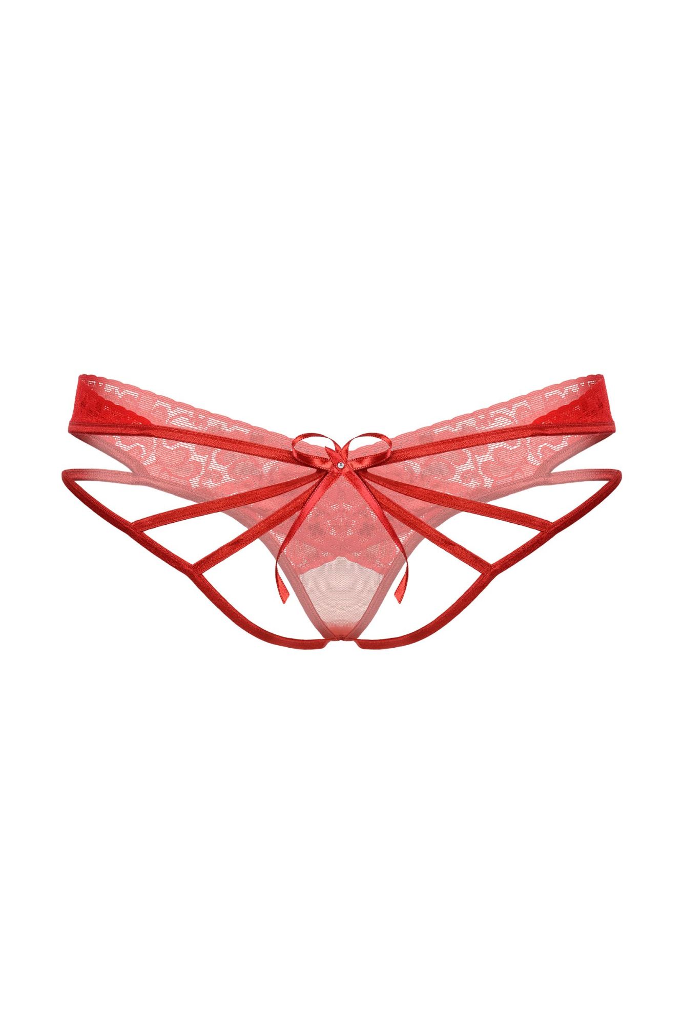Эротическое стринги с двойным доступом softline collection, красный, m/l в Новом Уренгое