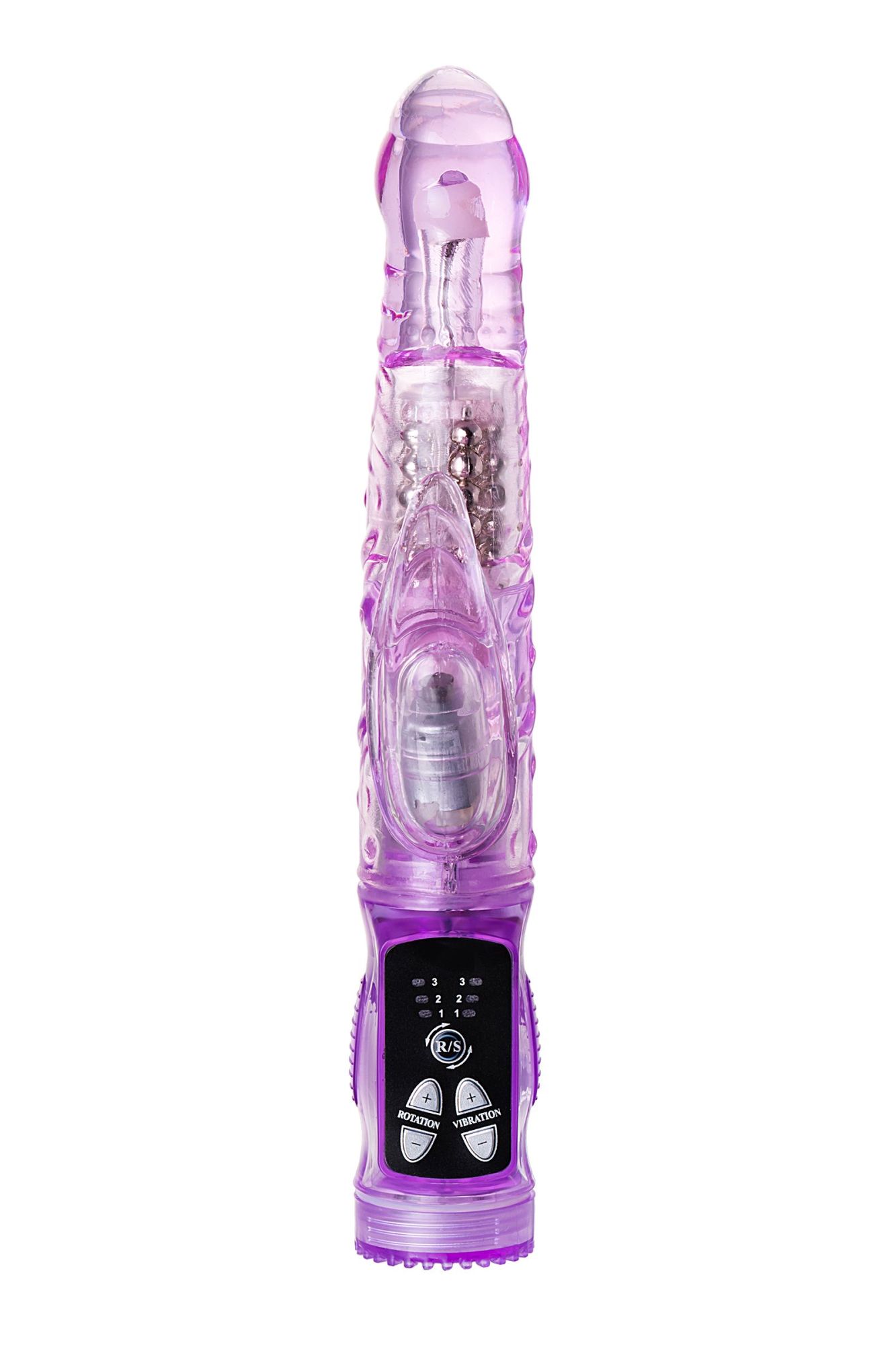 вибратор с клиторальным стимулятором a-toys by toyfa high-tech fantasy, tpe, фиолетовый, 22 см в Новом Уренгое