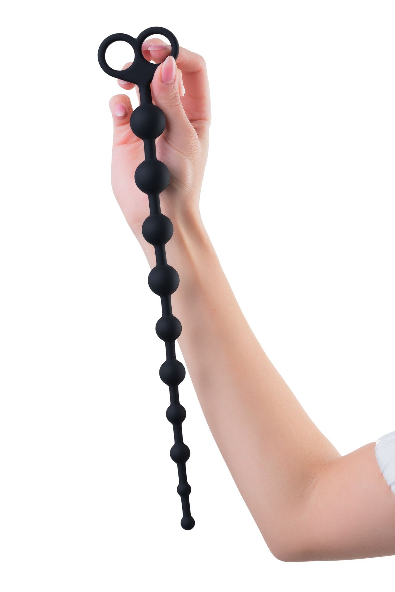 анальные бусы toyfa popo pleasure cephei, водонепроницаемые, силикон, черные, 33,5 см, ø 2,4 см в Новом Уренгое