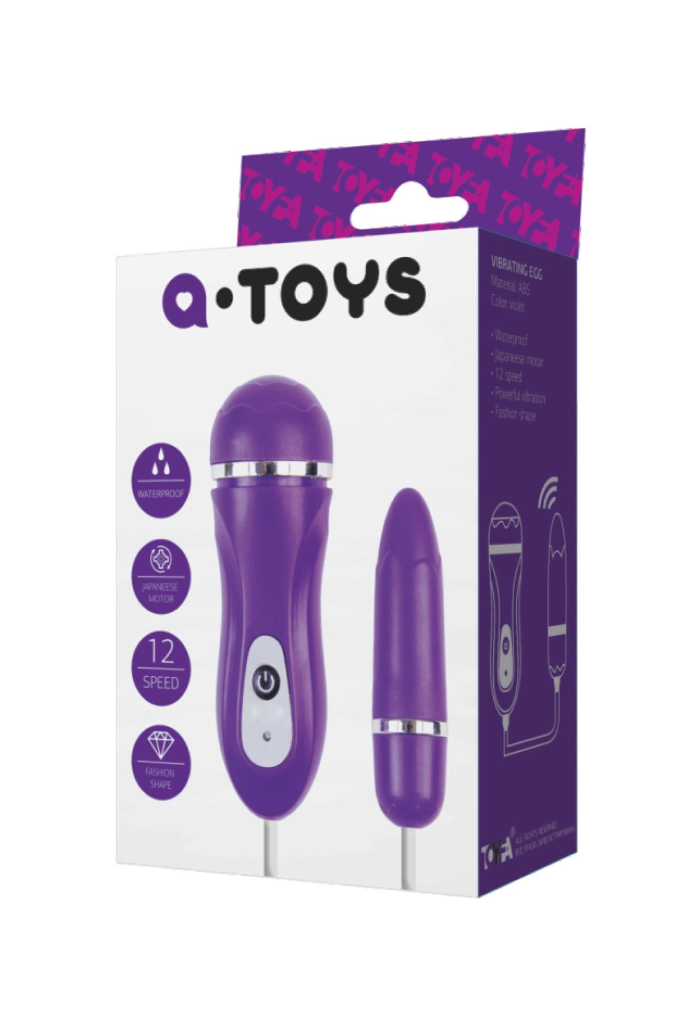 виброяйцо toyfa a-toys pelly, фиолетовое в Новом Уренгое