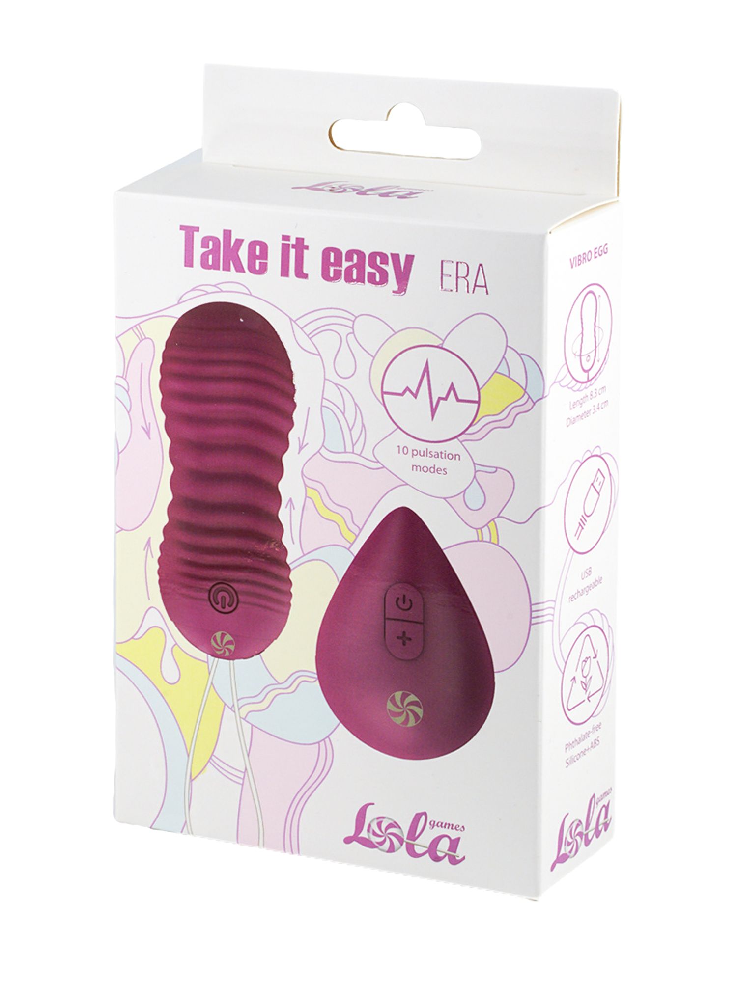пульсирующие виброшарики на пульте take it easy era purple 9021-05lola в Новом Уренгое