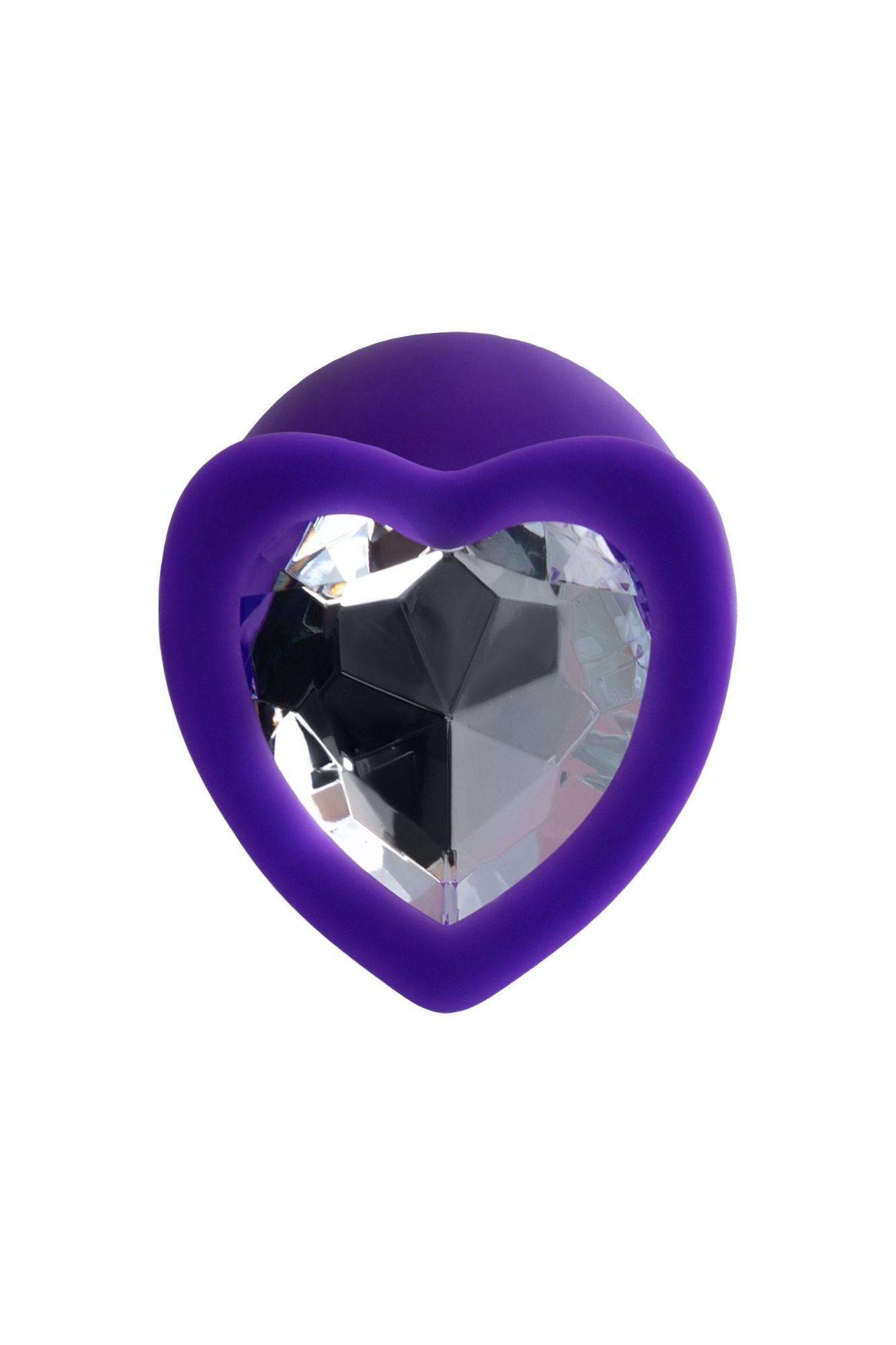 анальная втулка todo by toyfa diamond heart, силикон, фиолетовая, 8 см, ø 3 см в Новом Уренгое