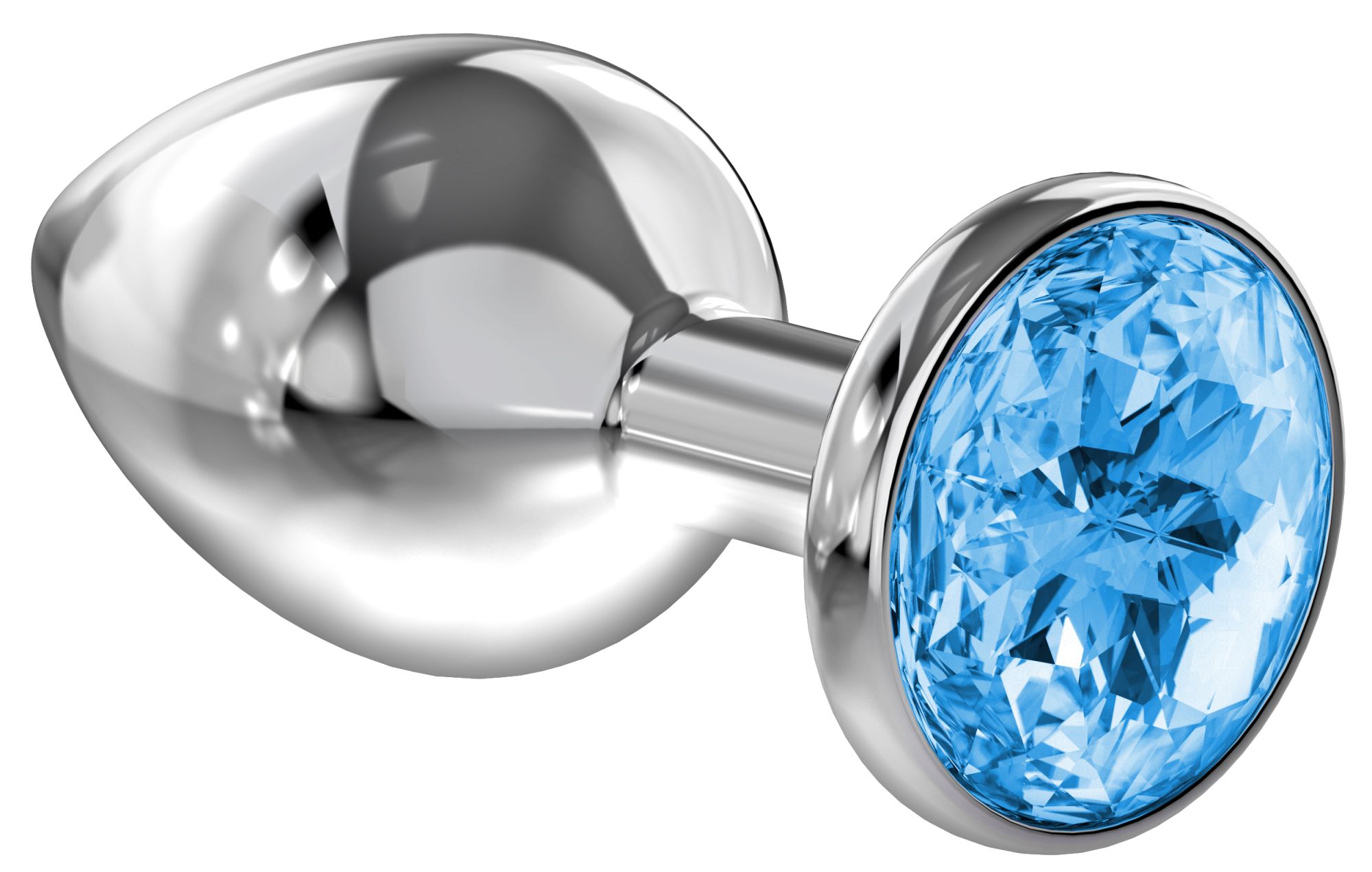 анальная пробка diamond light blue sparkle large 4010-04lola в Новом Уренгое