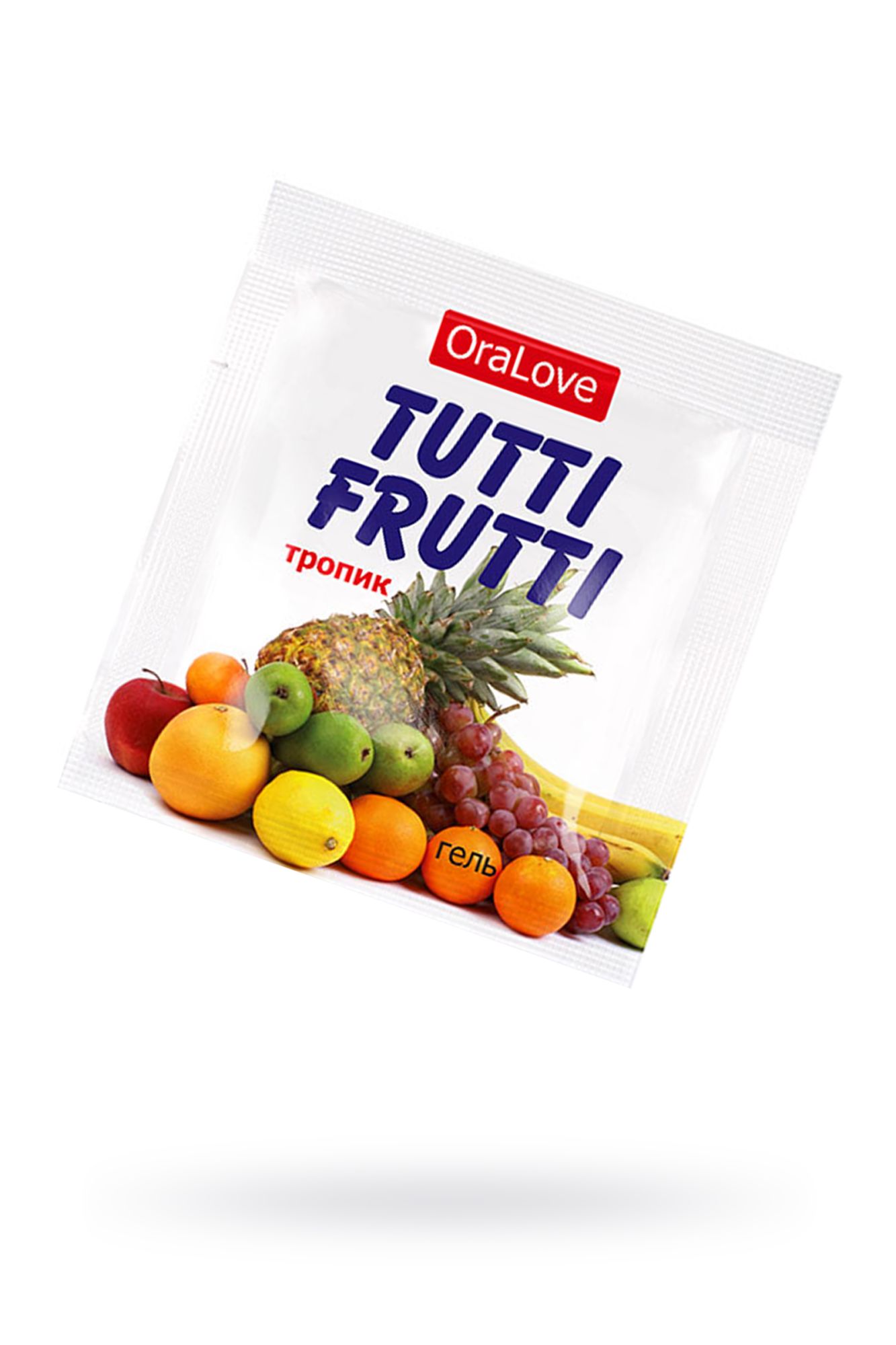 съедобная гель-смазка tutti-frutti для орального секса со вкусом экзотических фруктов ,4гр по 20 шт в Новом Уренгое