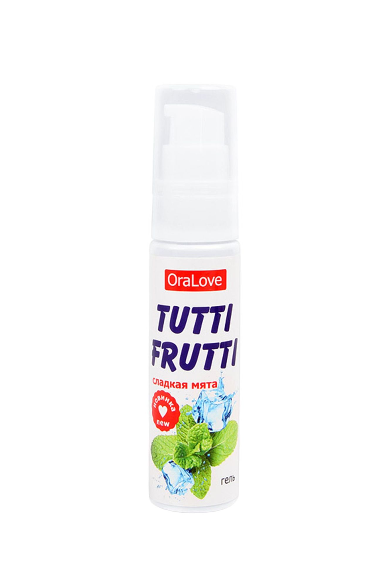 съедобная гель-смазка tutti-frutti для орального секса со вкусом сладкой мяты 30г в Новом Уренгое