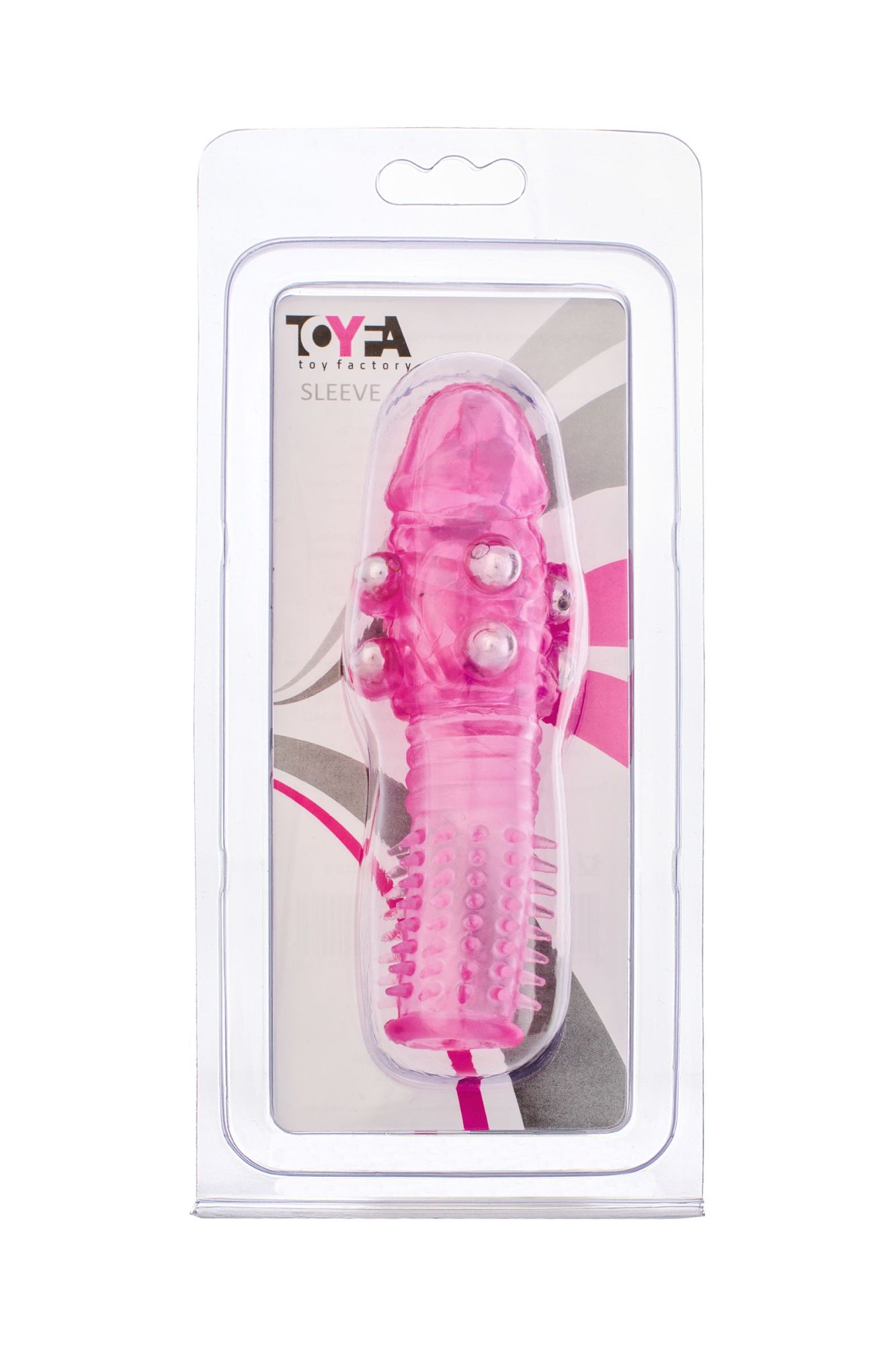 насадка с шариками  toyfa, tpe, розовый, 13,5 см в Новом Уренгое