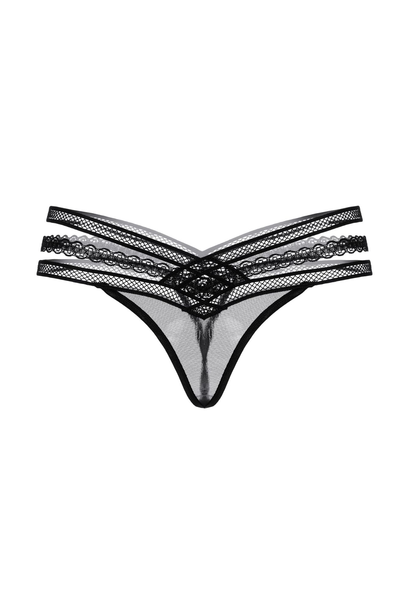 Эротическое стринги с ажурной резинкой softline collection, черный, m/l в Новом Уренгое