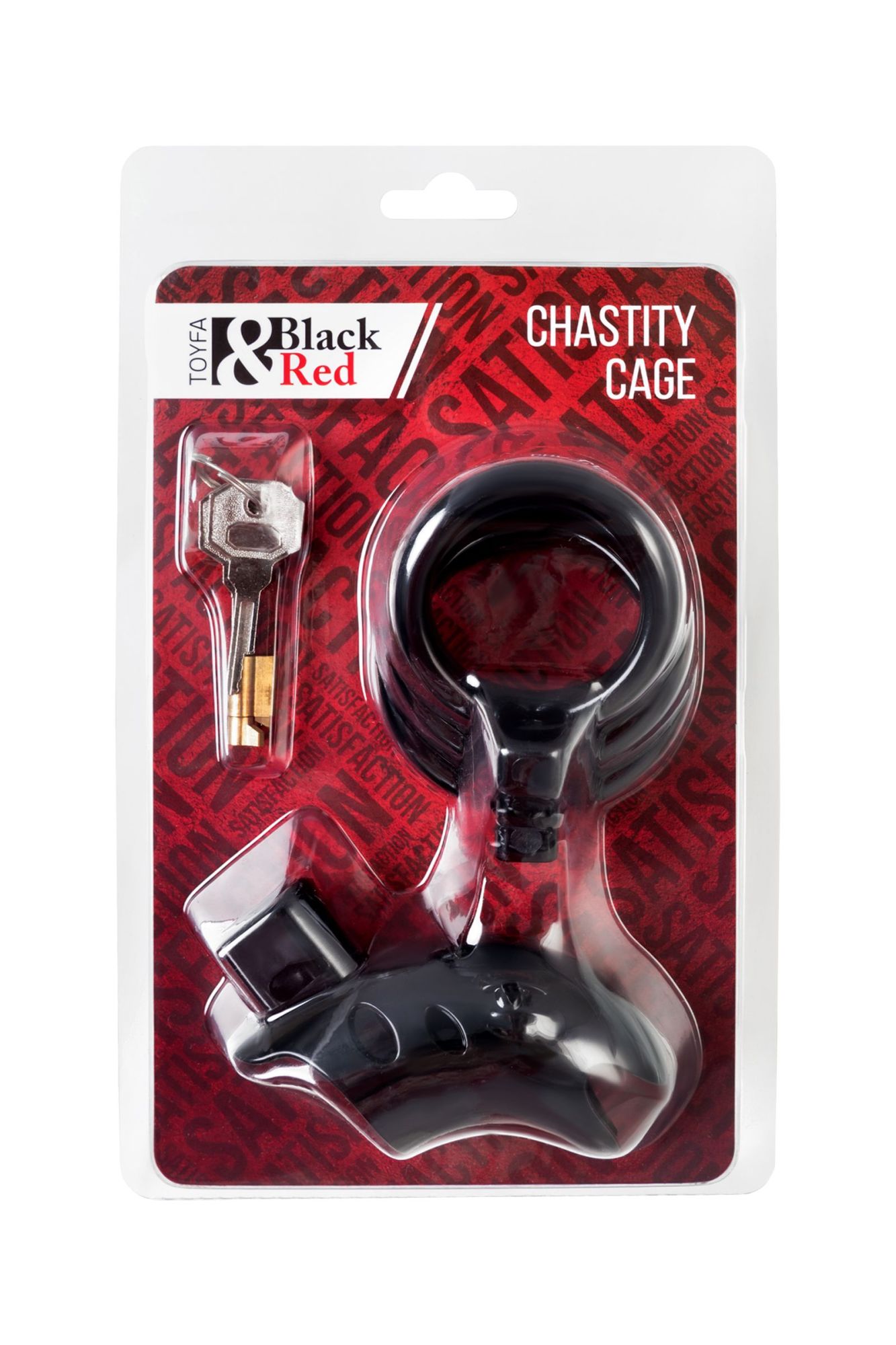 пояс верности мужской black&red by toyfa, abs пластик, черный, 10 см в Новом Уренгое