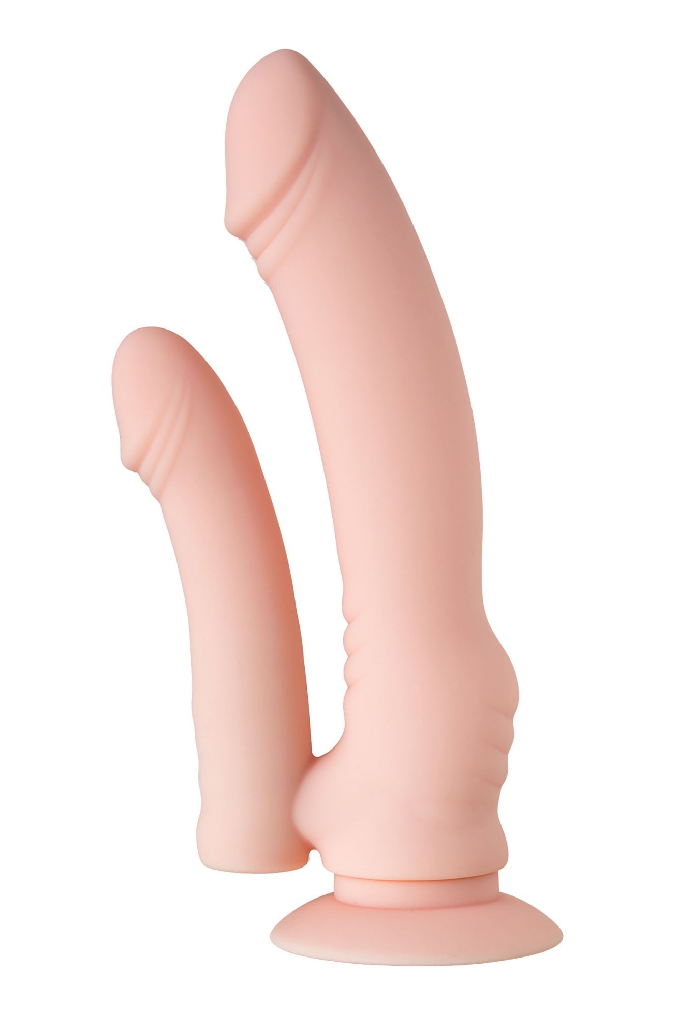 реалистичный фаллоимитатор a-toys by toyfa twint, силикон, телесный, 19,5 см в Новом Уренгое